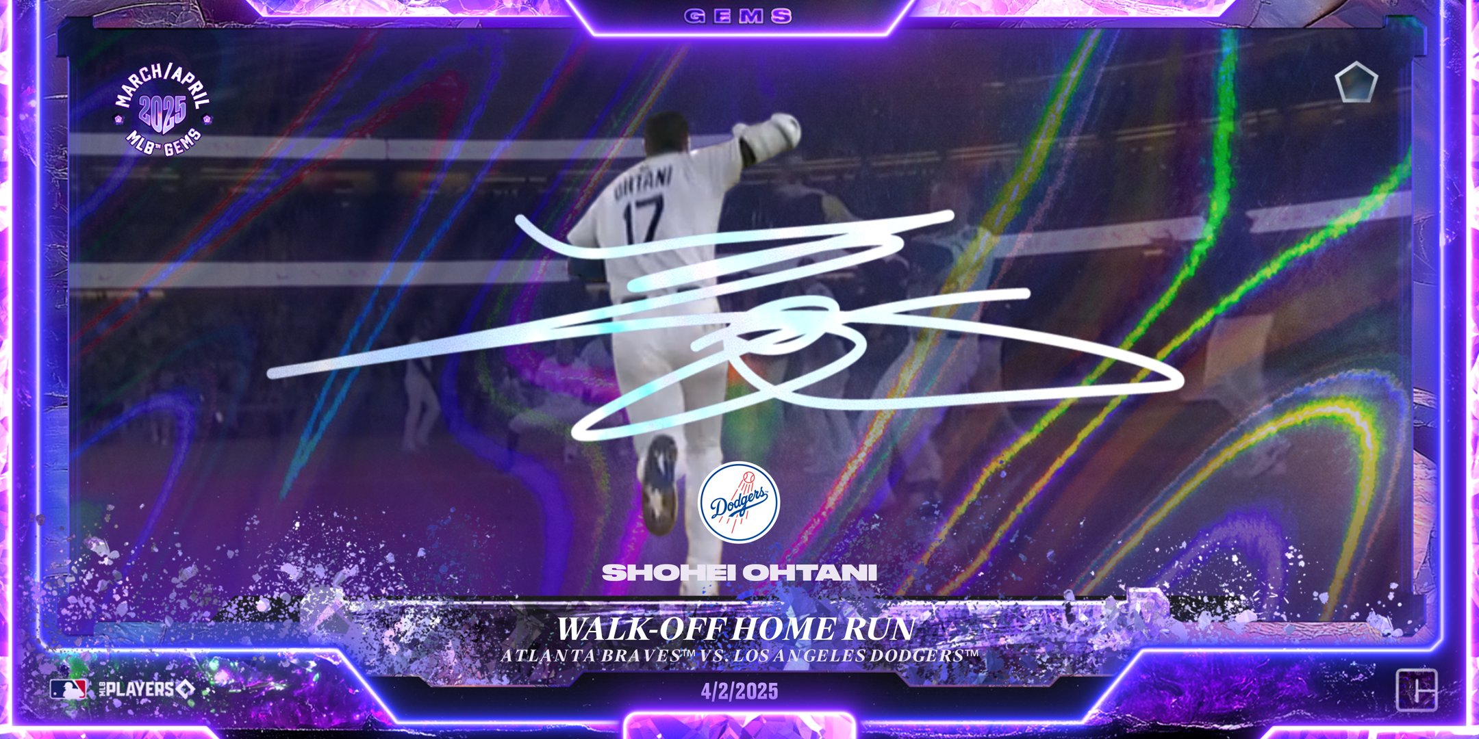 Shohei Ohtani WalkOff Home Ru 12 NFT artwork
