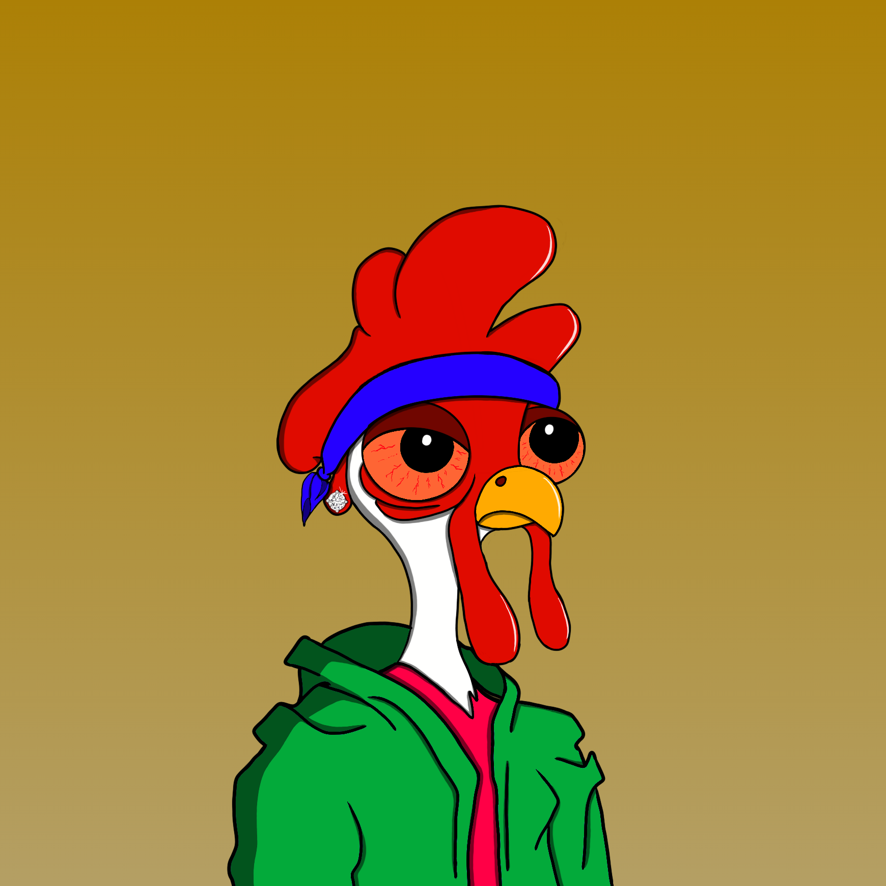 Crazy Chickens #2 NFT artwork