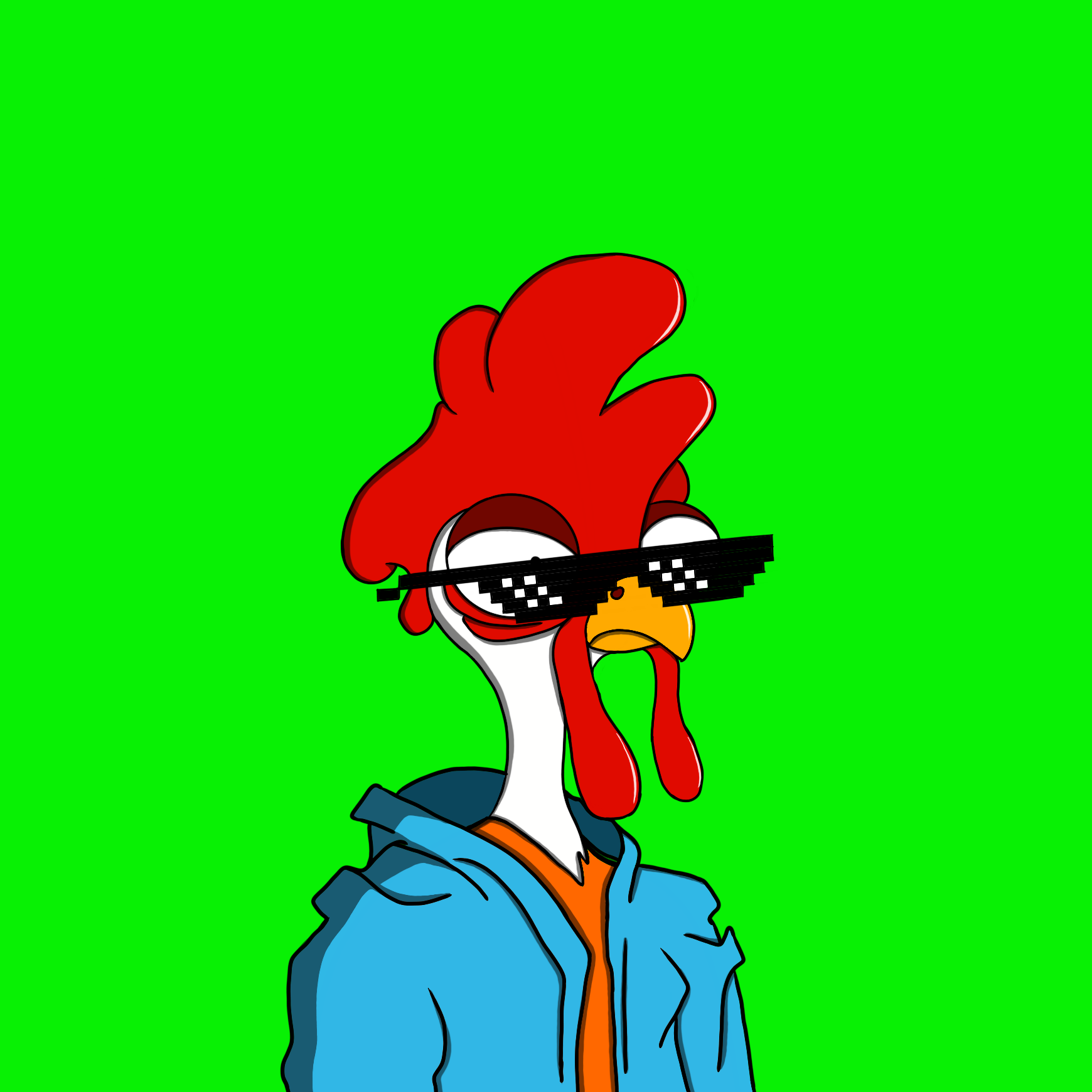 Crazy Chickens #54 NFT artwork