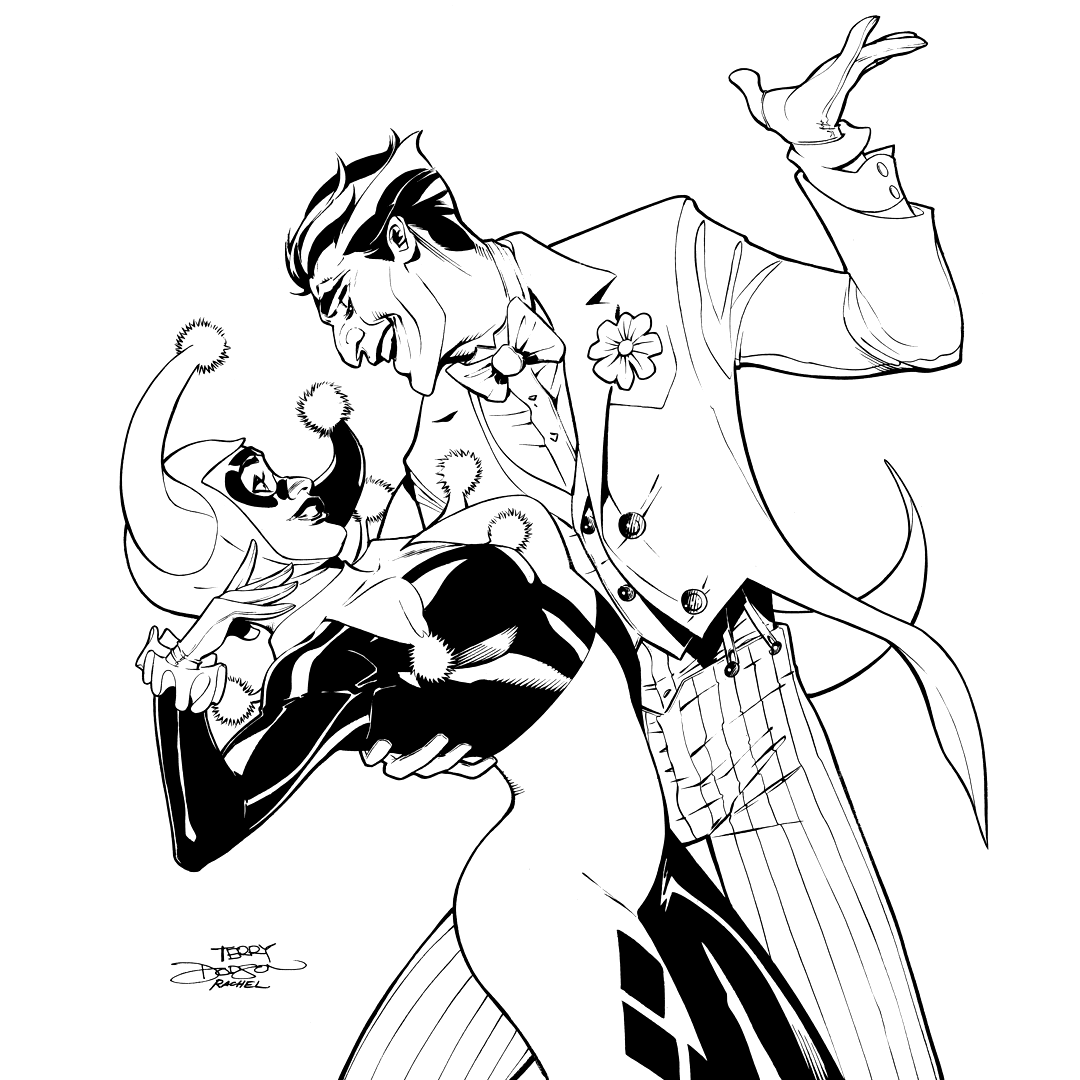 Terry Dodson Harley Quin 2 NFT artwork