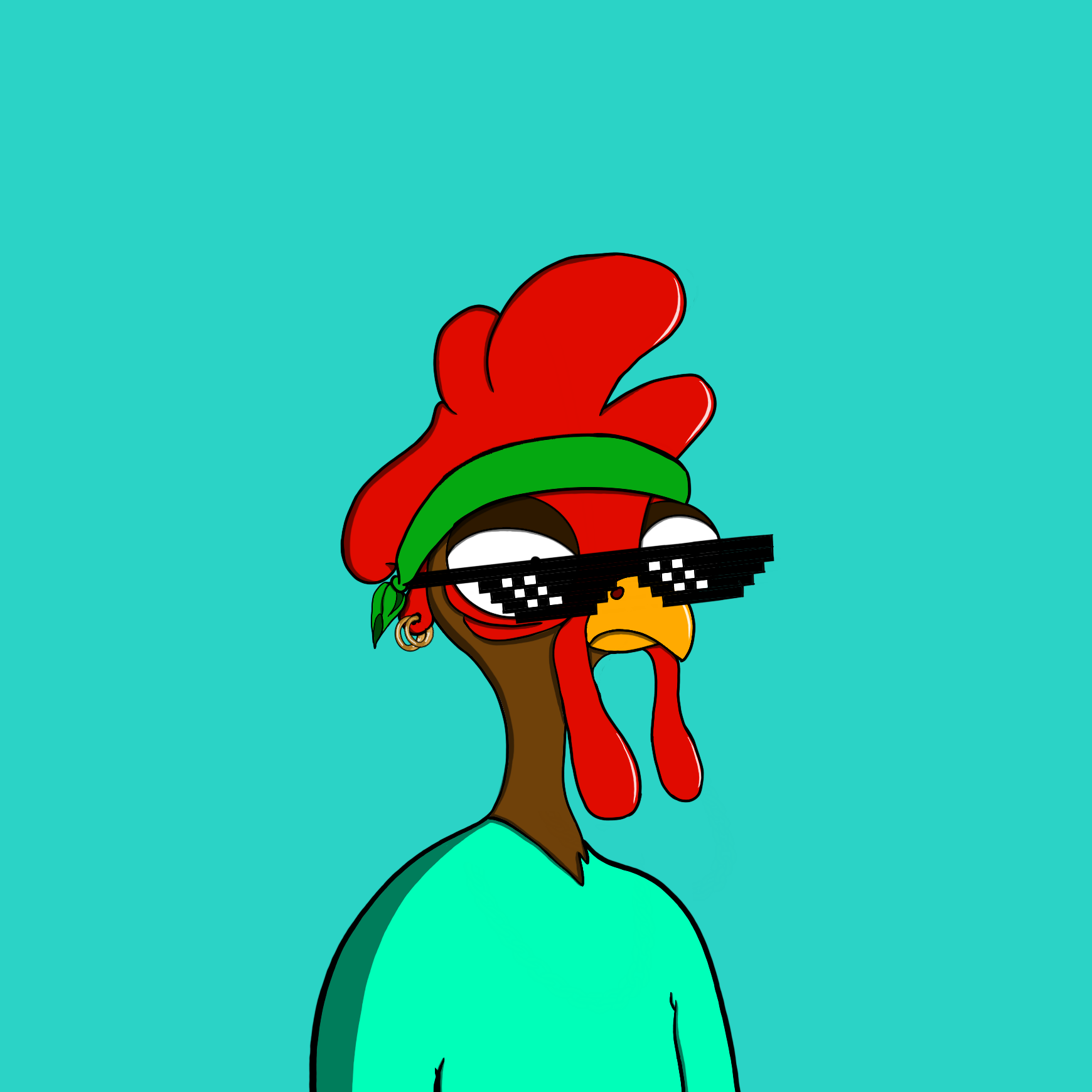 Crazy Chickens #74 NFT artwork