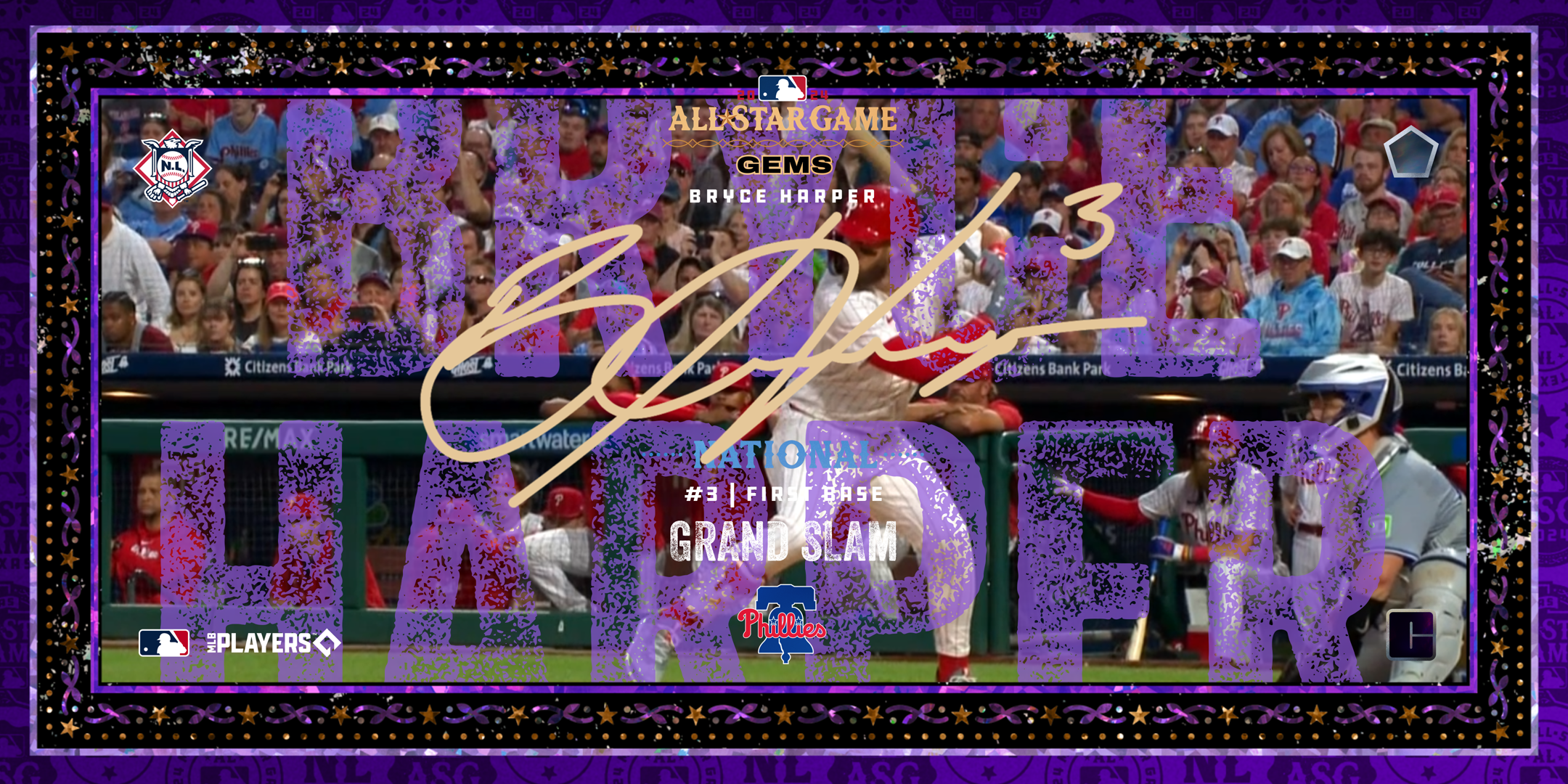 Bryce Harper - Grand Slam (7/25) NFT artwork