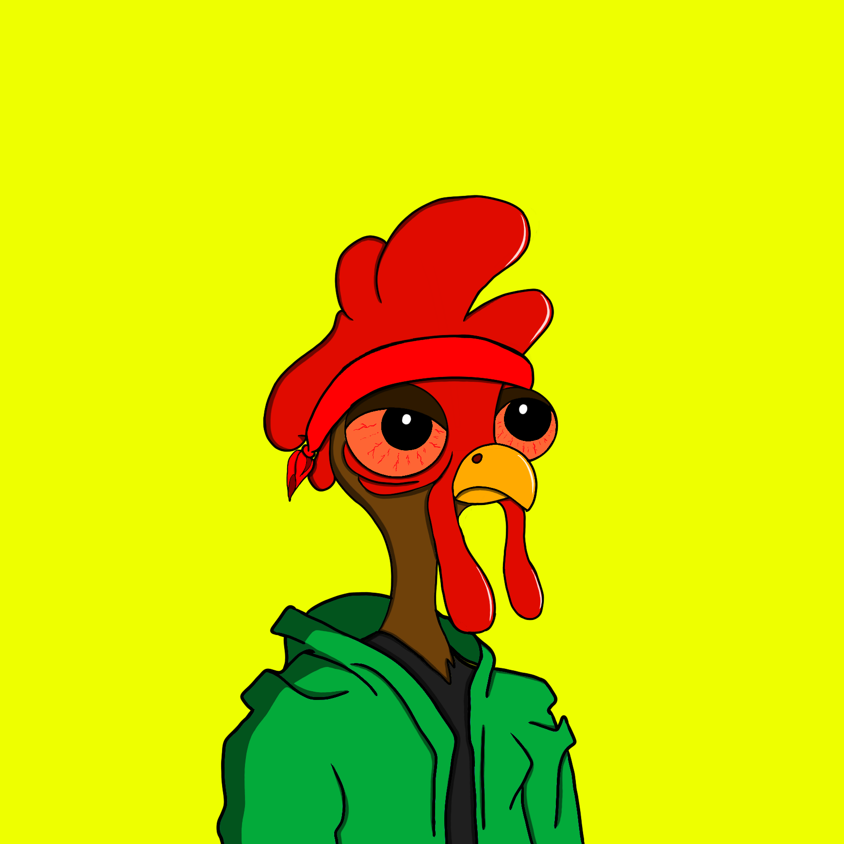 Crazy Chickens #46 NFT artwork