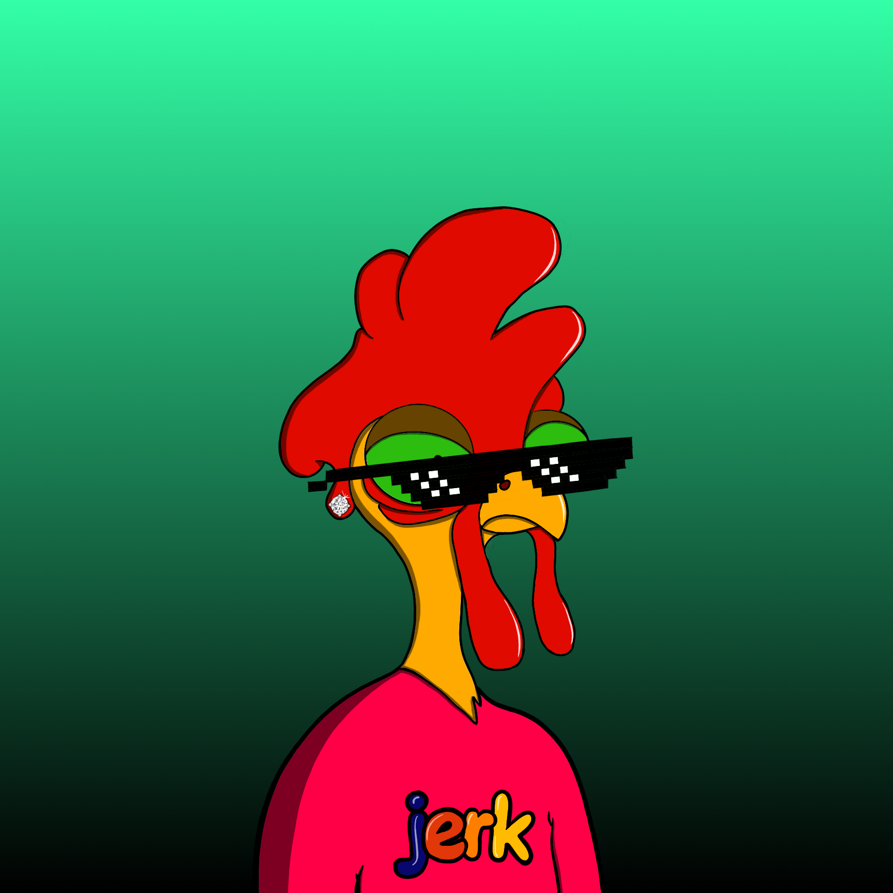 Crazy Chickens #25 NFT artwork