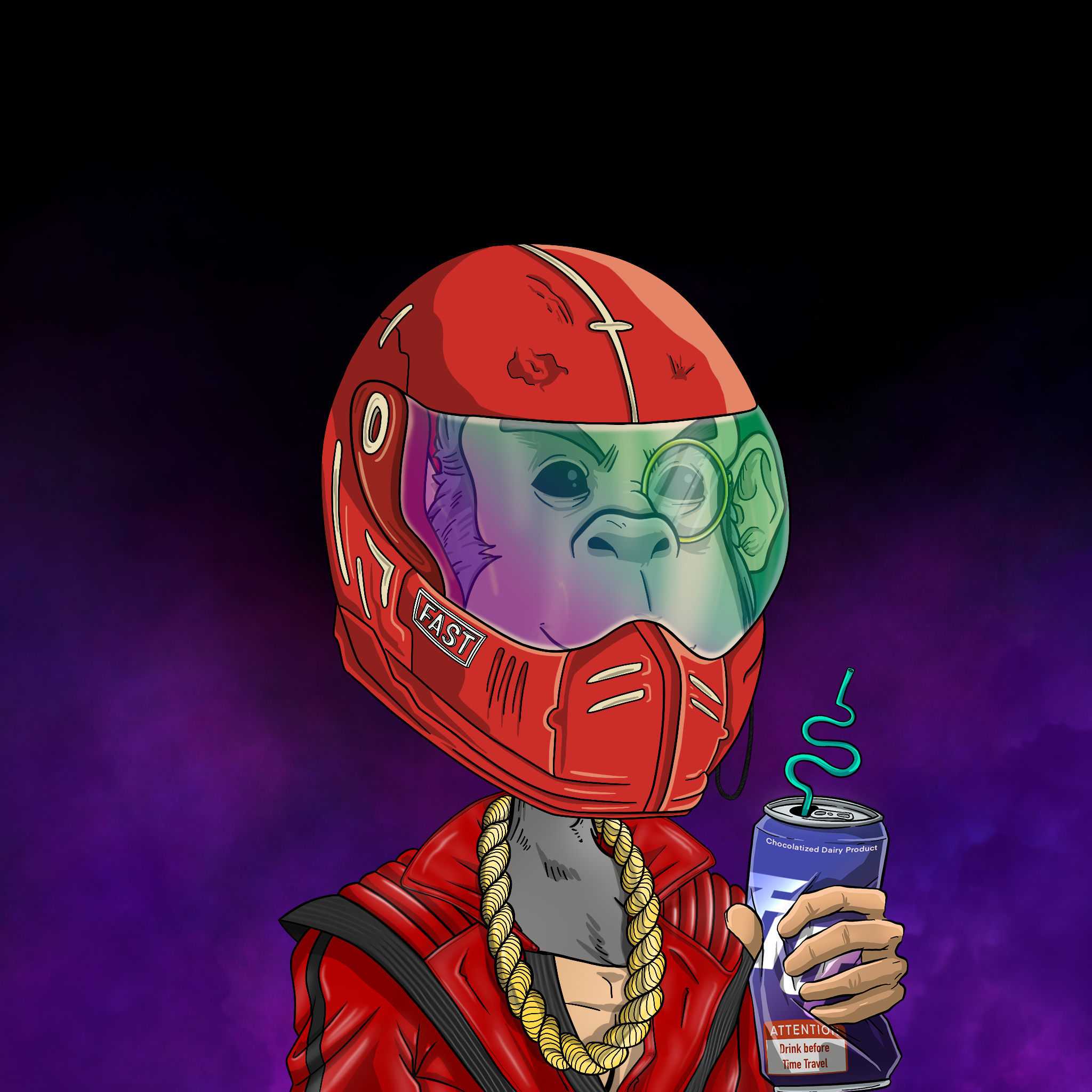 Time Traveling Chimp #2596 NFT artwork