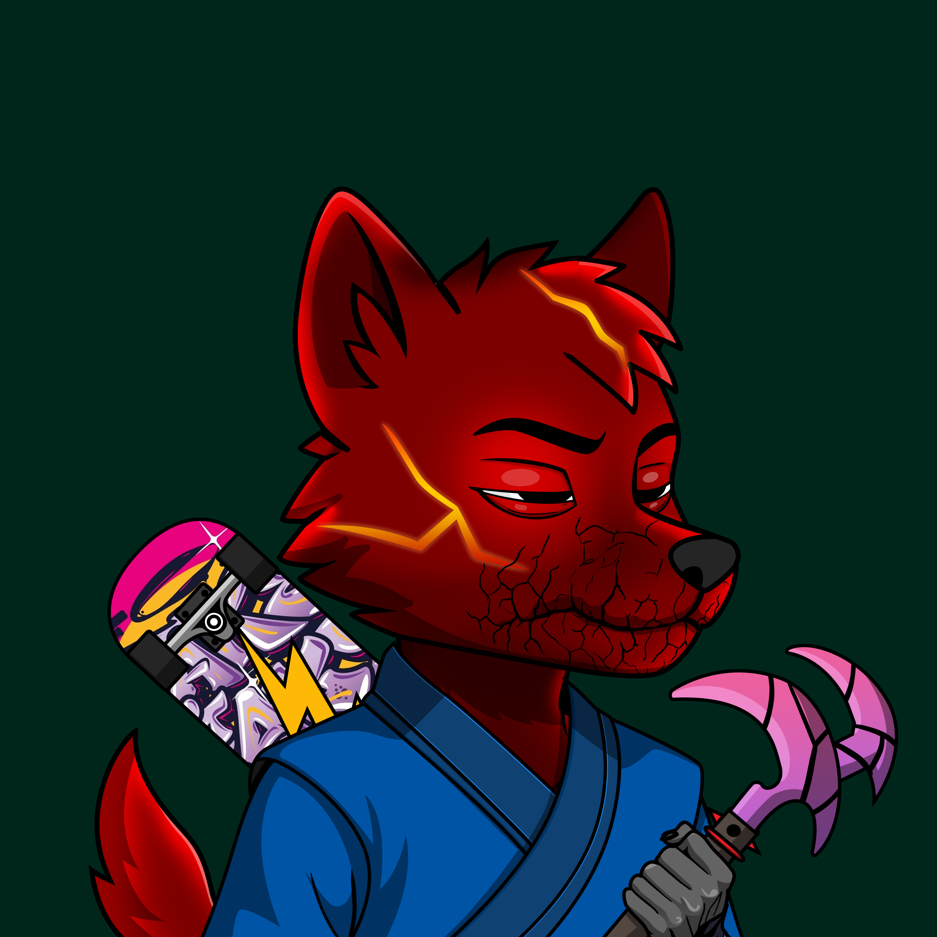 Apex Wolf #411 NFT artwork