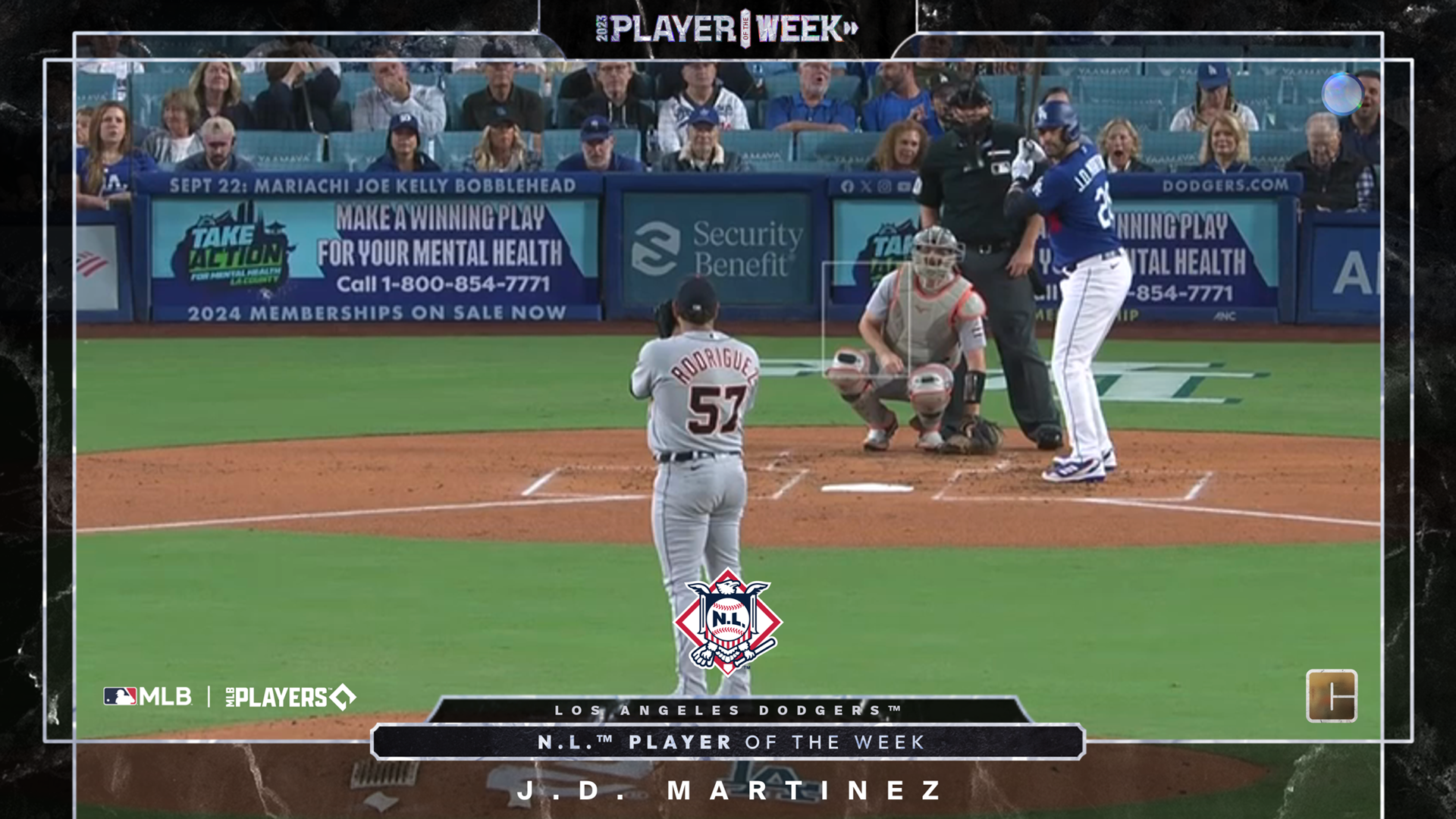 JD Martinez NL Player of the W 3 NFT artwork