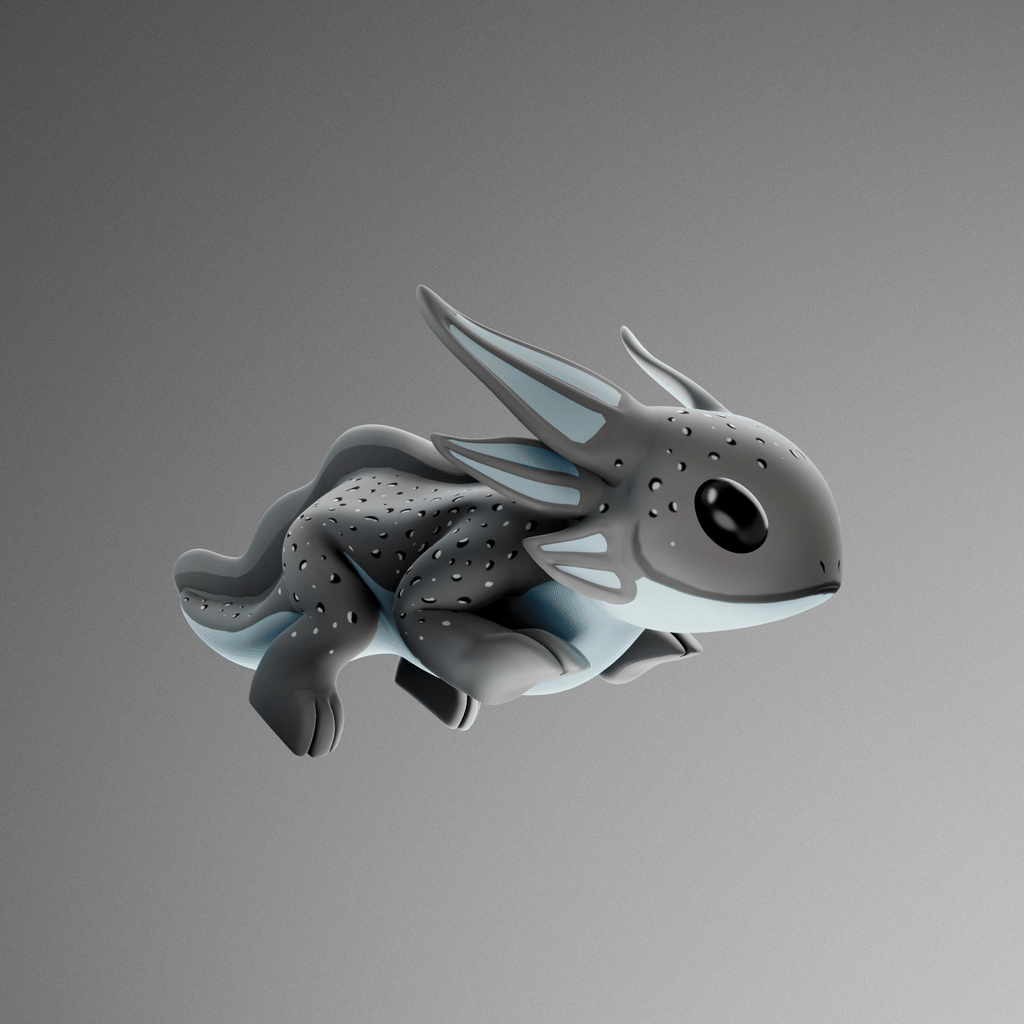 Ash Leopard Axolotl NFT artwork