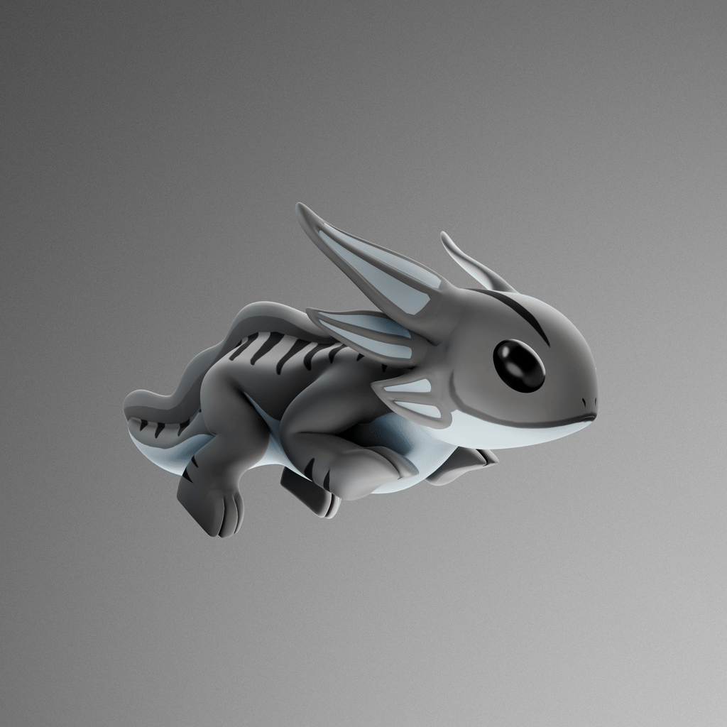 Ash Striped Axolotl NFT artwork