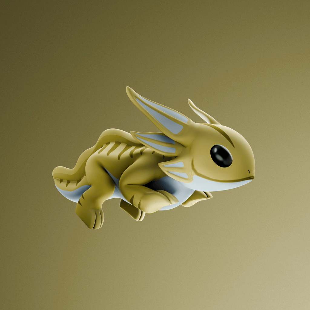 Sand Striped Axolotl NFT artwork