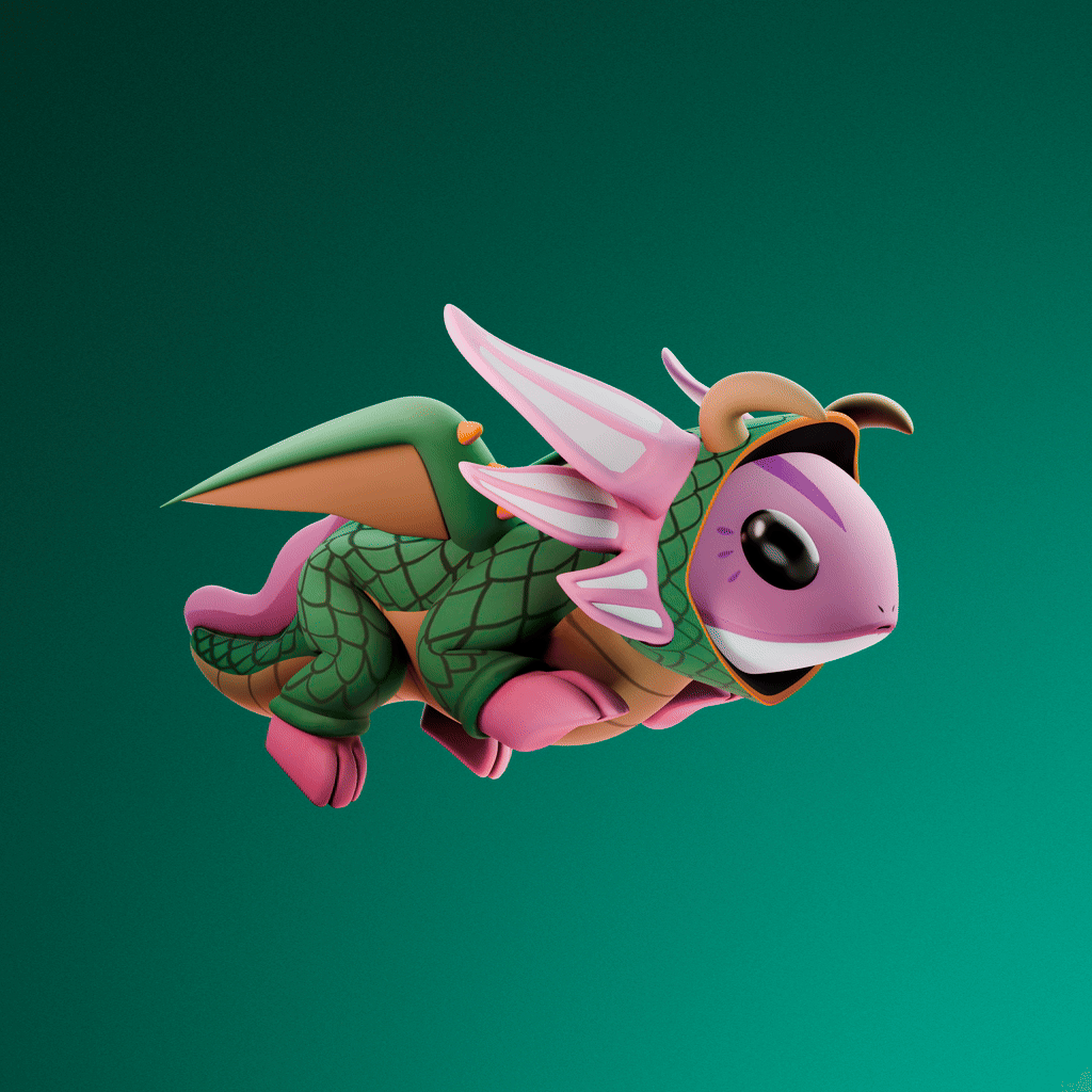 Lotzilla Axolotl NFT artwork