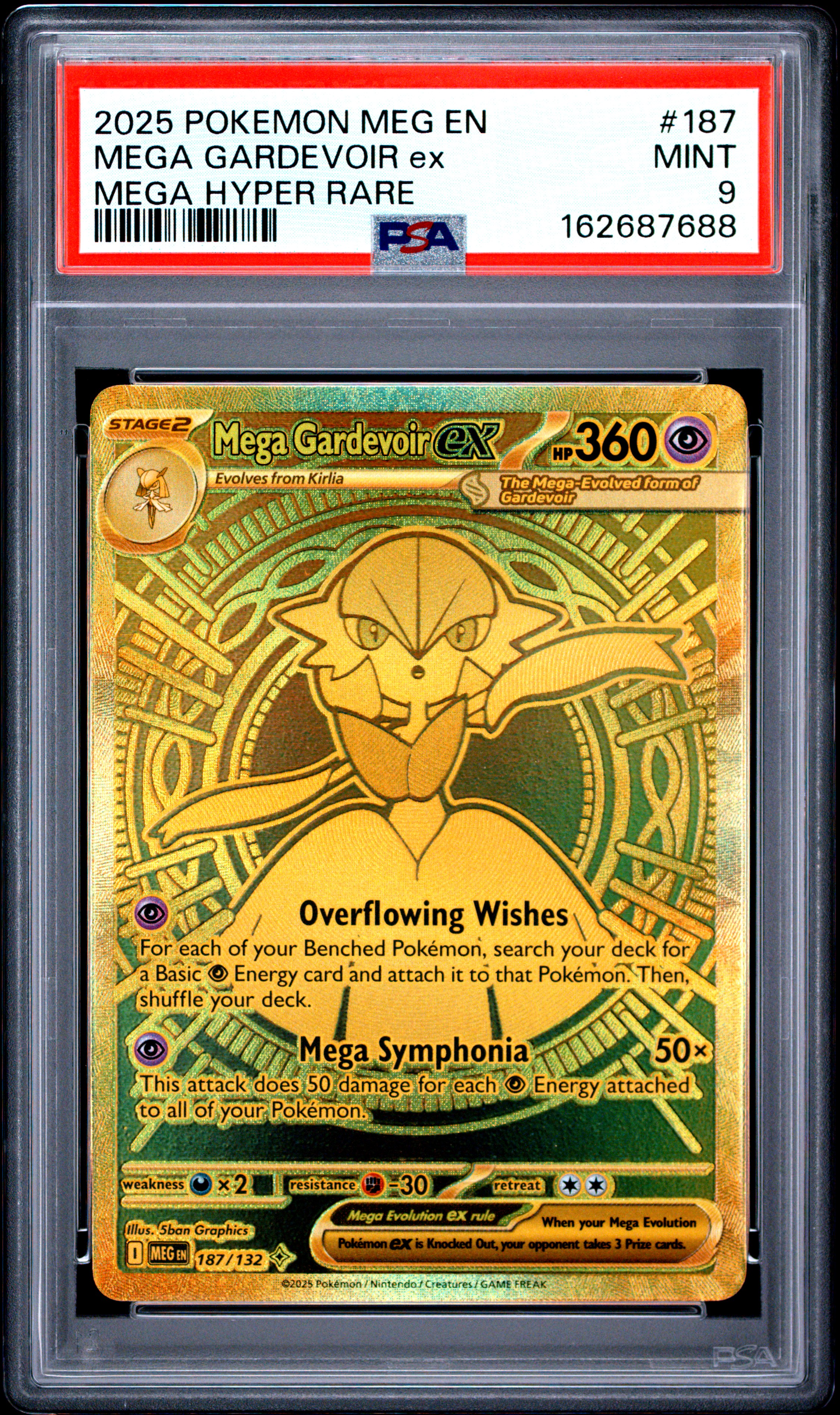 PSA MINT 9 MEGA GARDEVOIR ex, 20 NFT artwork