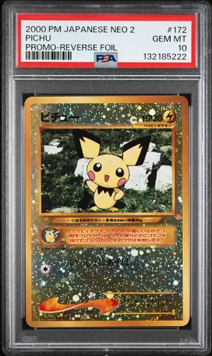 PSA GEM MT 10 PICHU, 2000, POKEM NFT artwork