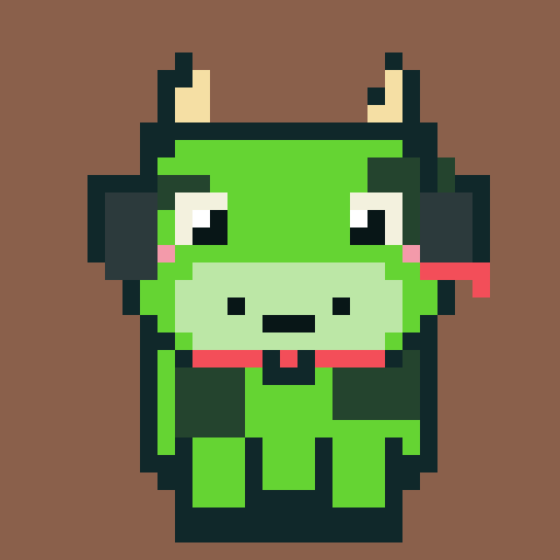 Pixel Cow #038: Acid Signal Scout NFT artwork
