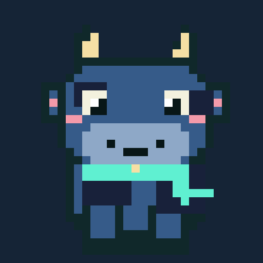 Pixel Cow #070: Midnight Rustler NFT artwork