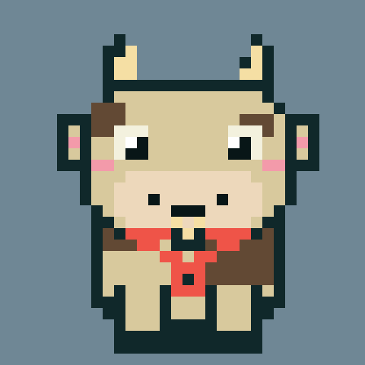 Pixel Cow #075: Cream Milk Whale NFT artwork