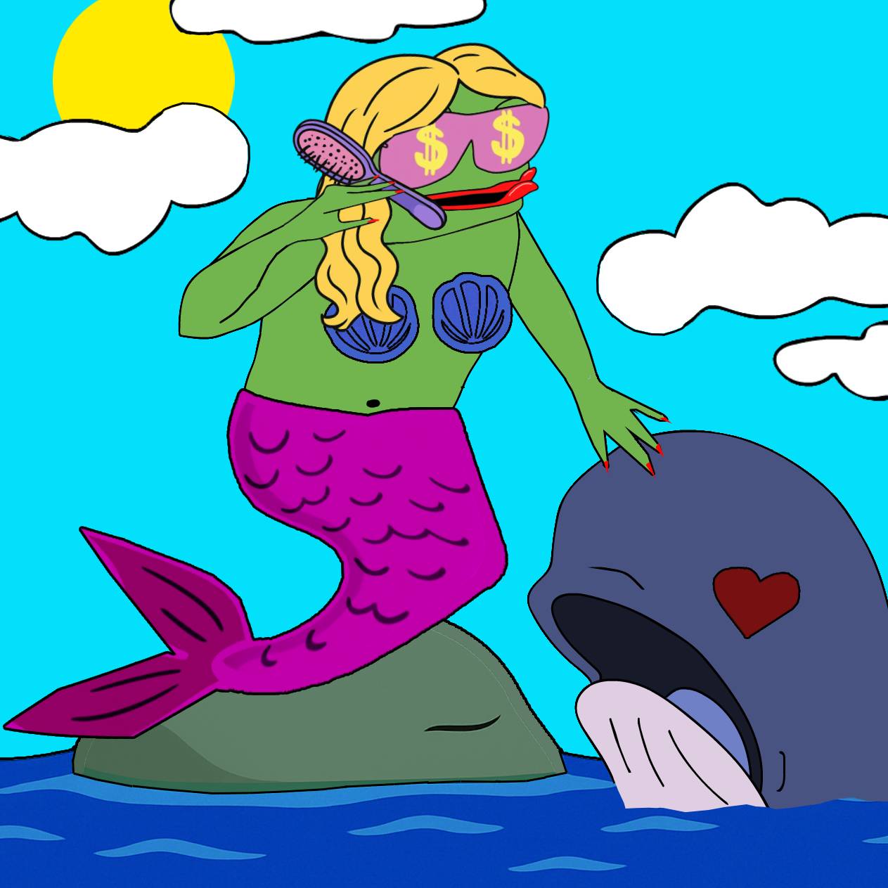 Frog Lady Power Charm NFT artwork