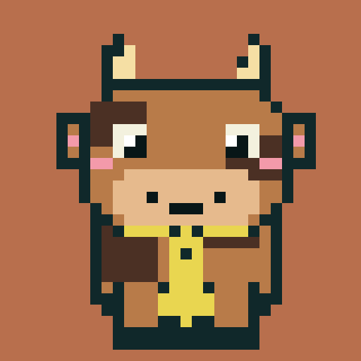 Pixel Cow #002: Banker Betsy NFT artwork