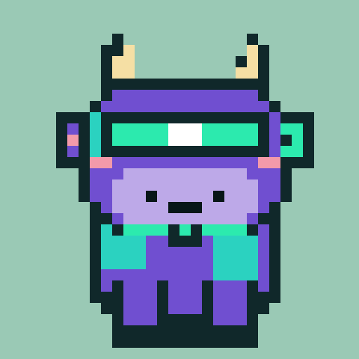 Pixel Cow #089: Solana Sun Grazer NFT artwork