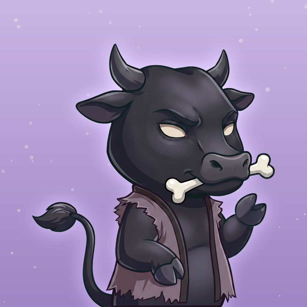 Black Bull #2044 NFT artwork