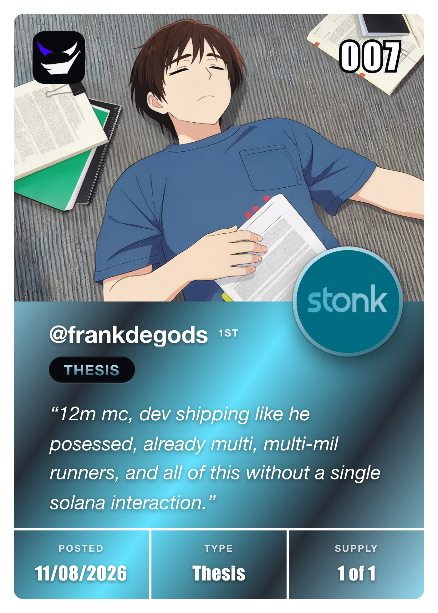 nemo #007 @frankdegods NFT artwork