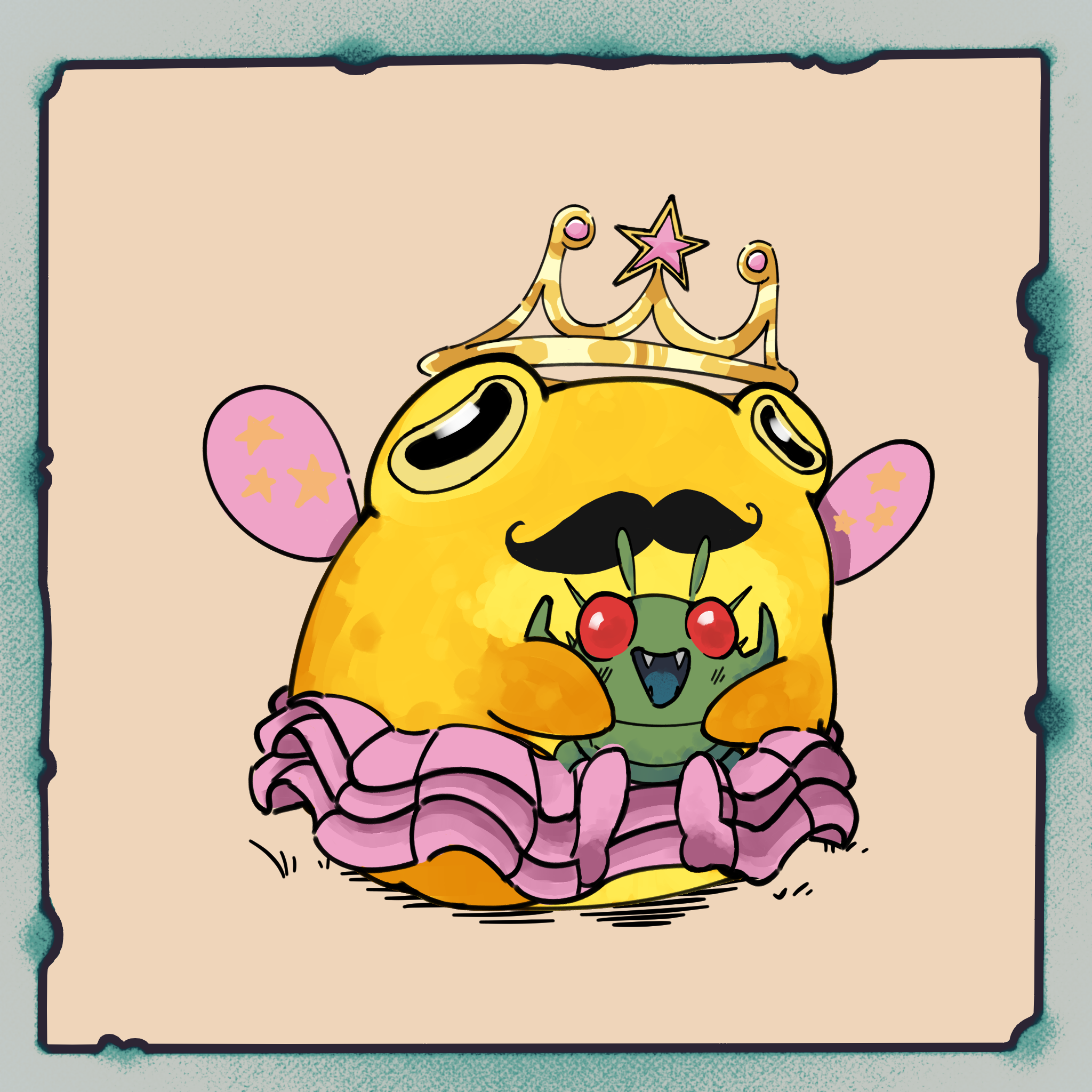 Golden Pebble Frog NFT artwork