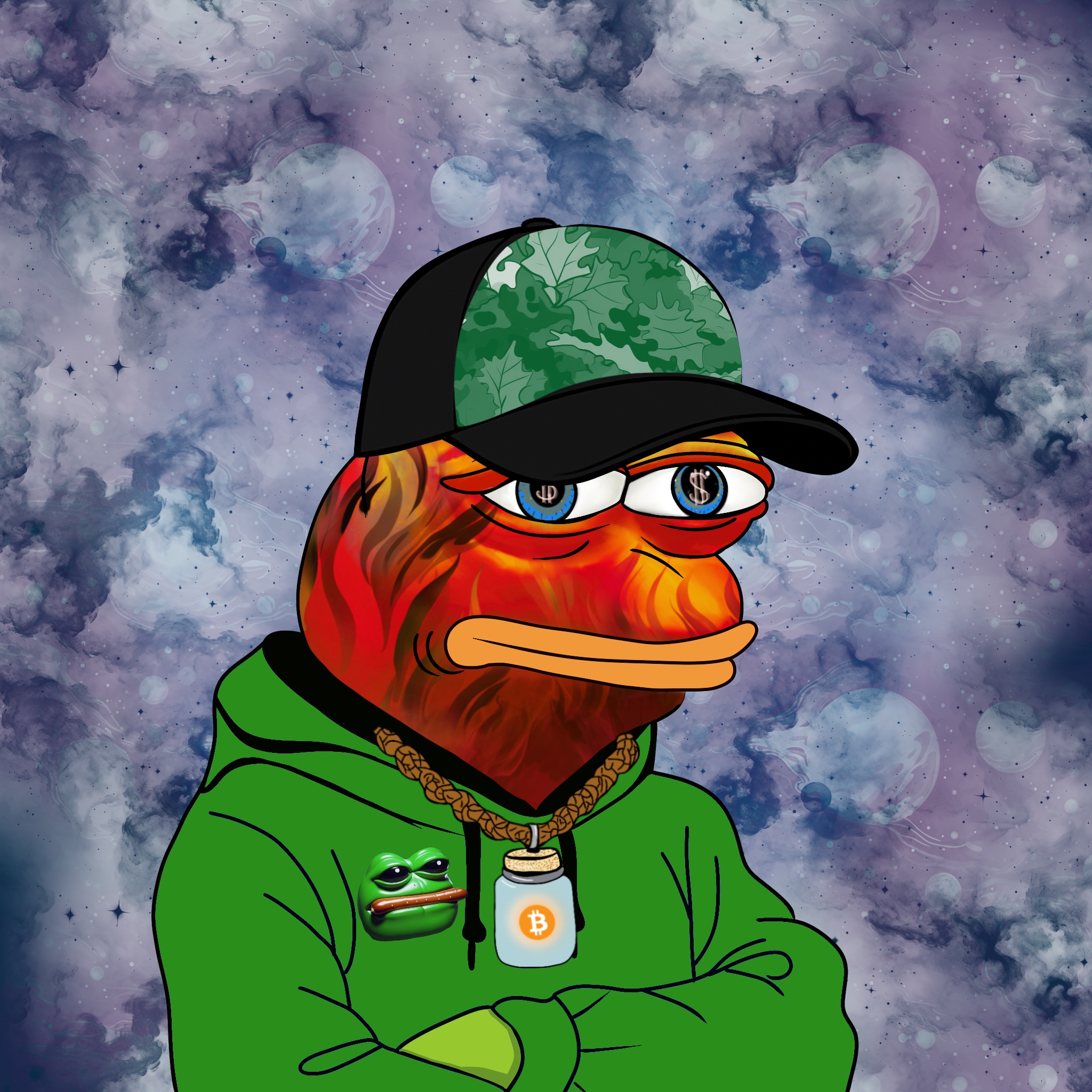 Psychedelic Pepe #105 NFT artwork