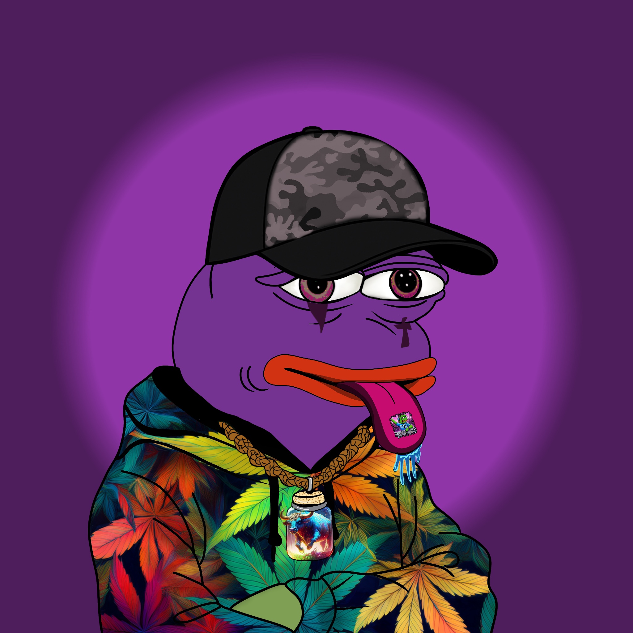 Psychedelic Pepe #18 NFT artwork