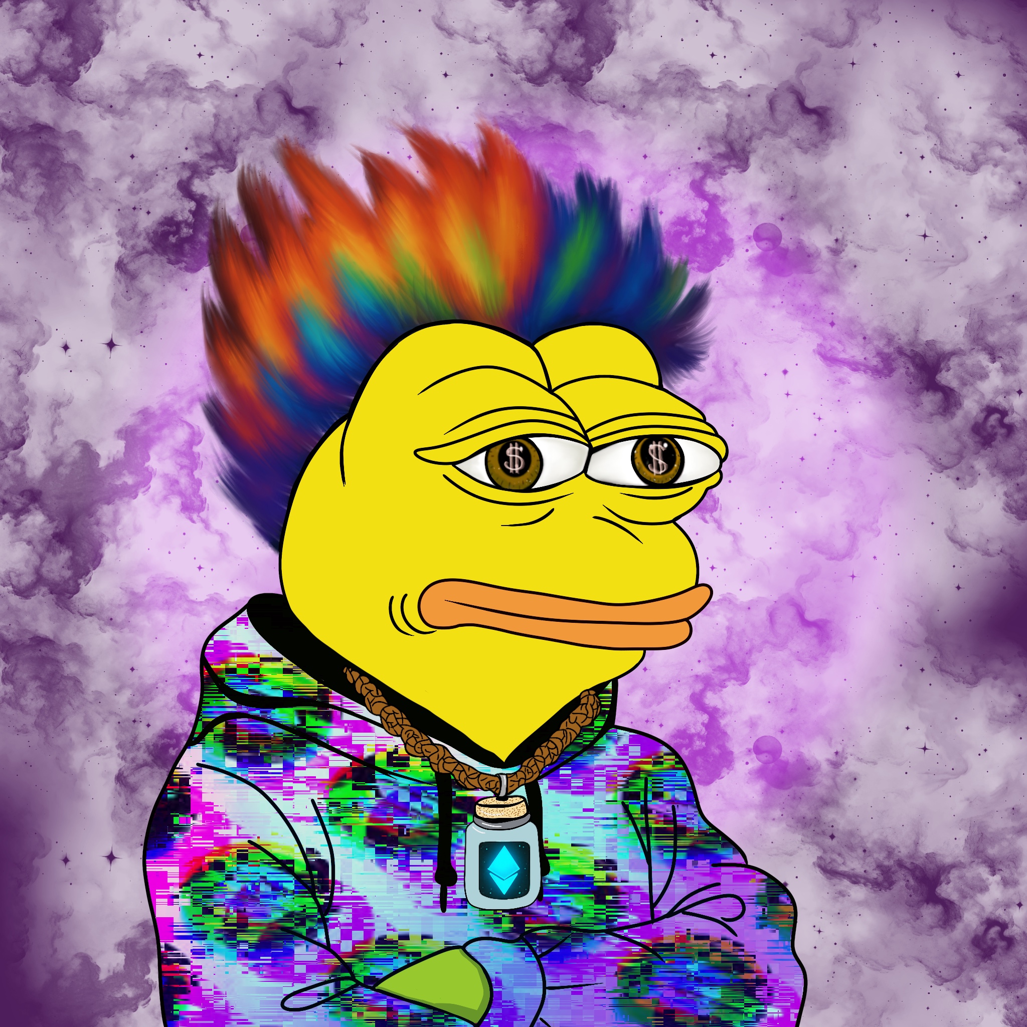Psychedelic Pepe #7 NFT artwork