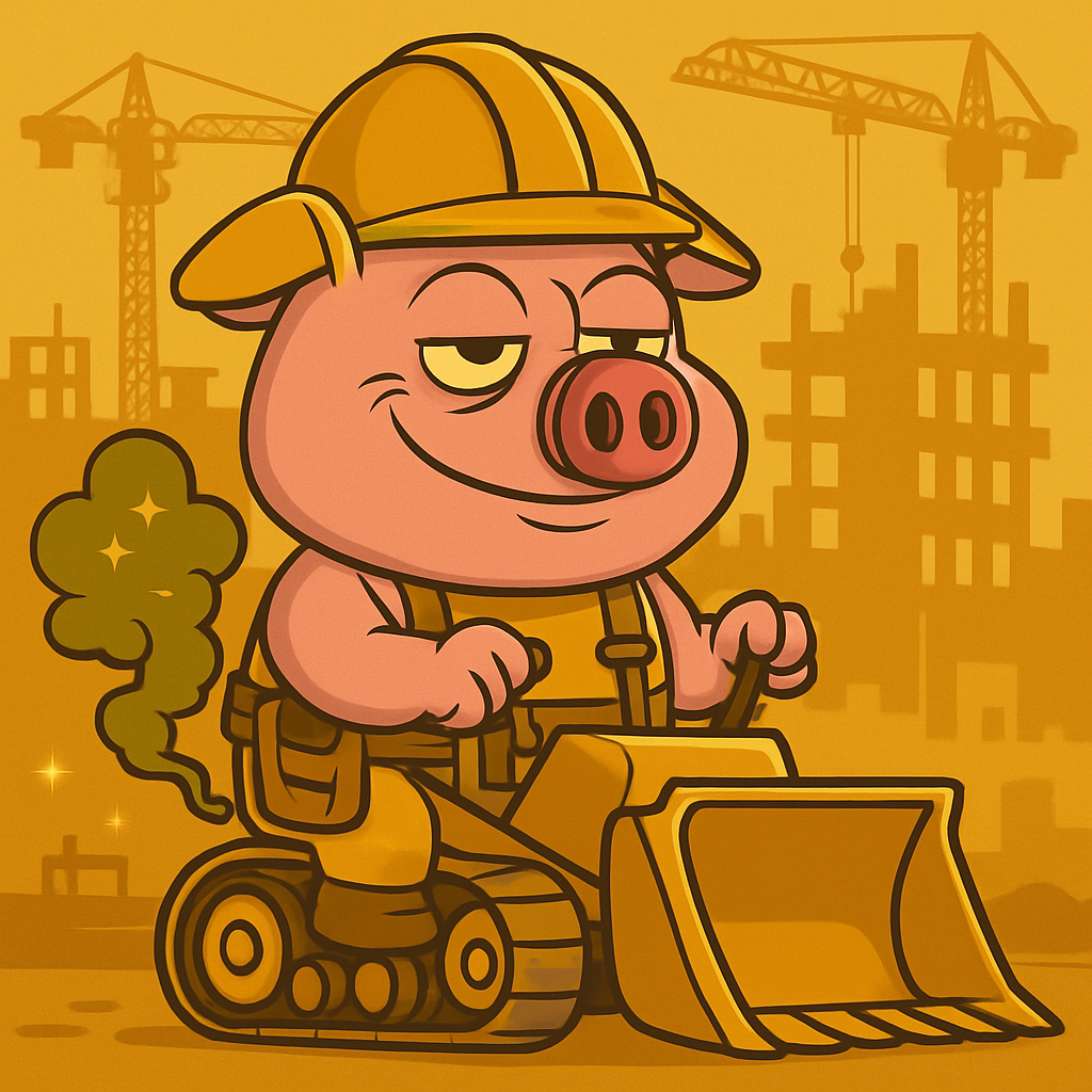 FartPig Golden Gas #5 NFT artwork