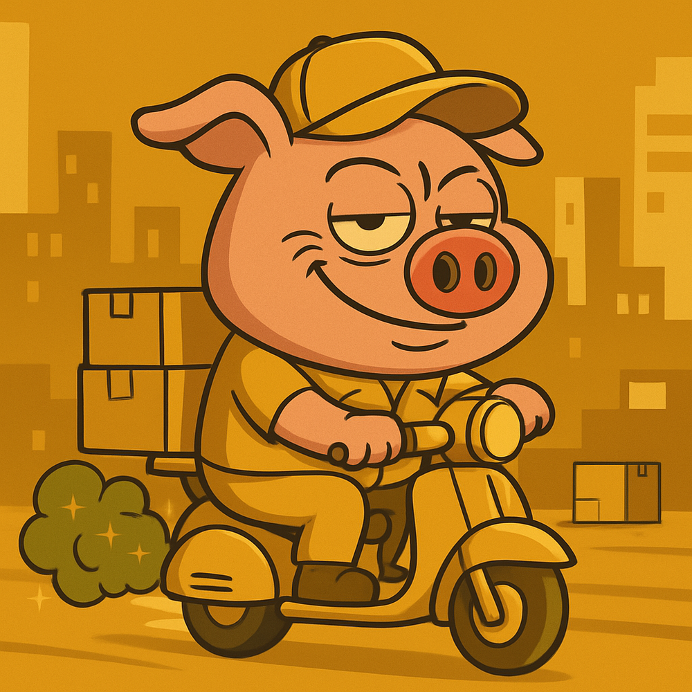 FartPig Golden Gas #35 NFT artwork