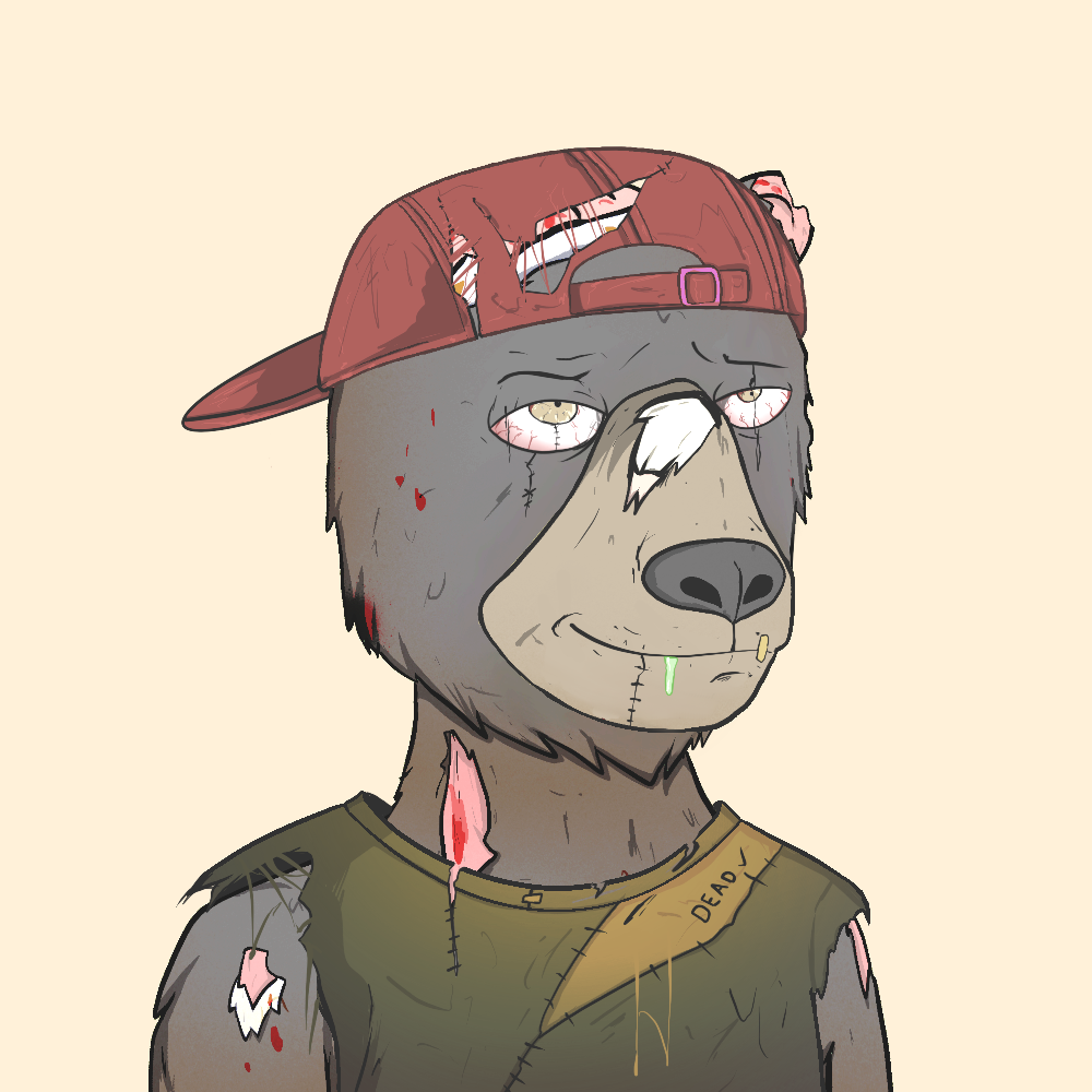 Dead Bear #303 NFT artwork
