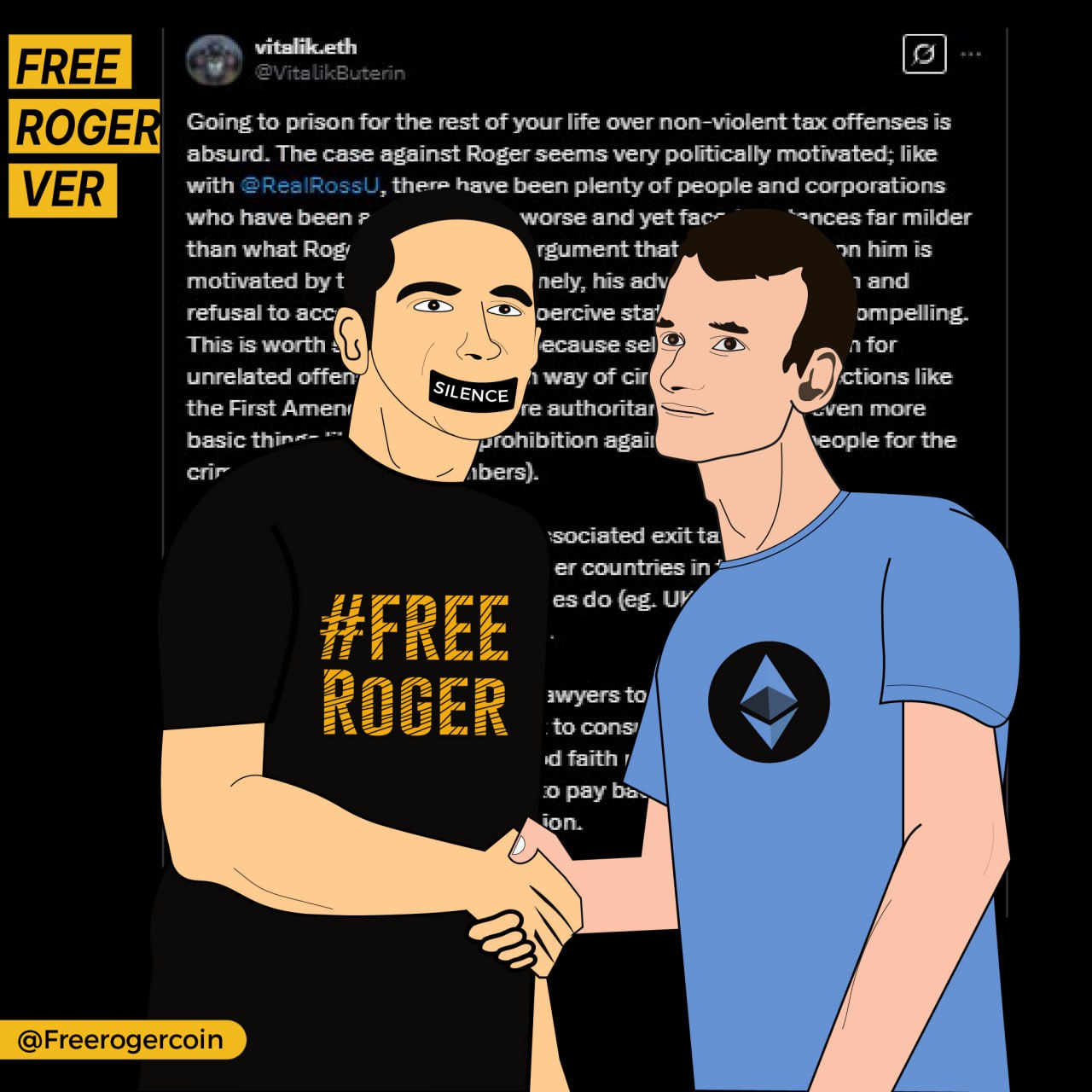 Vitalik Supports Roger NFT artwork