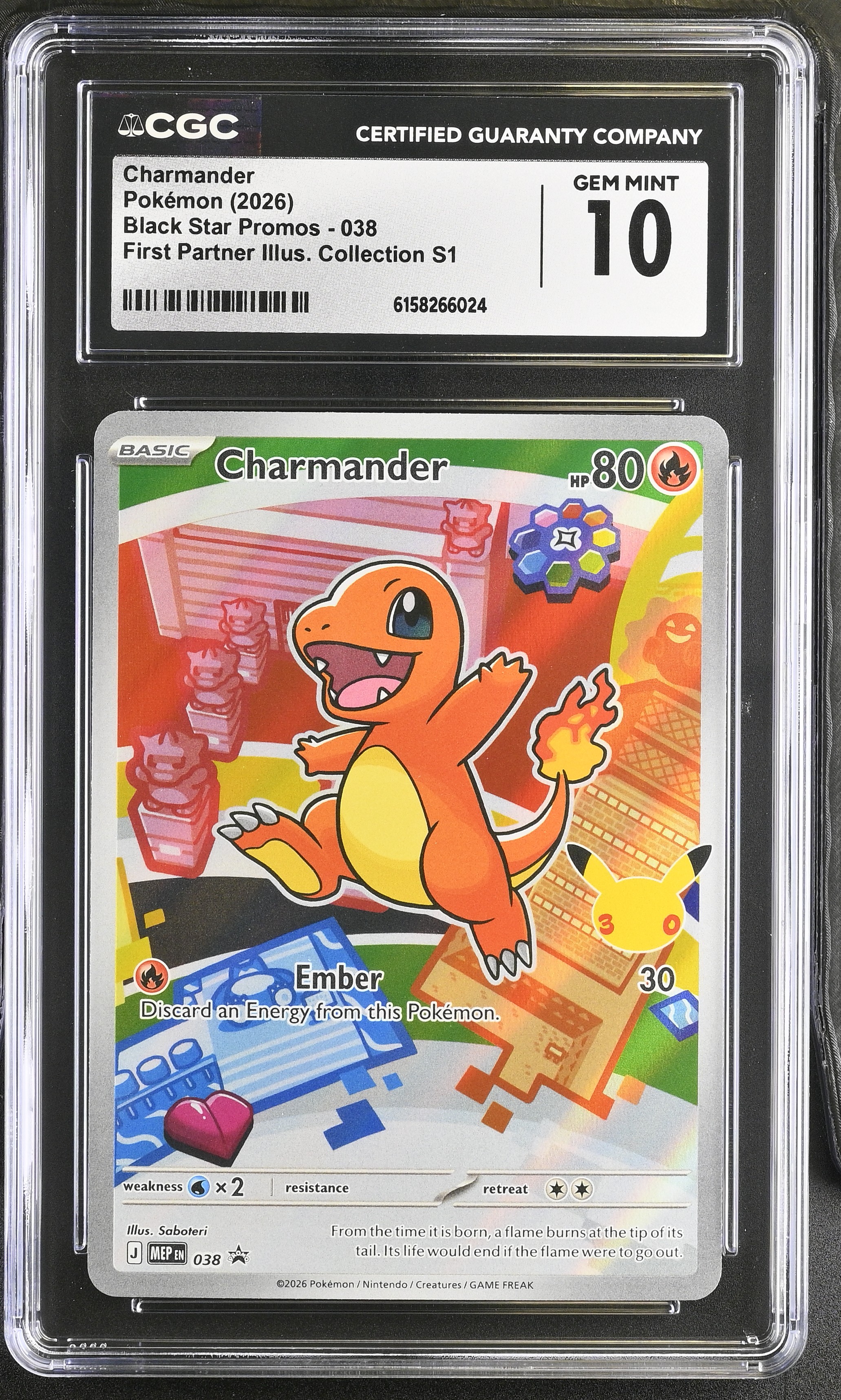 2026 #038 Charmander CGC 10 Blac NFT artwork