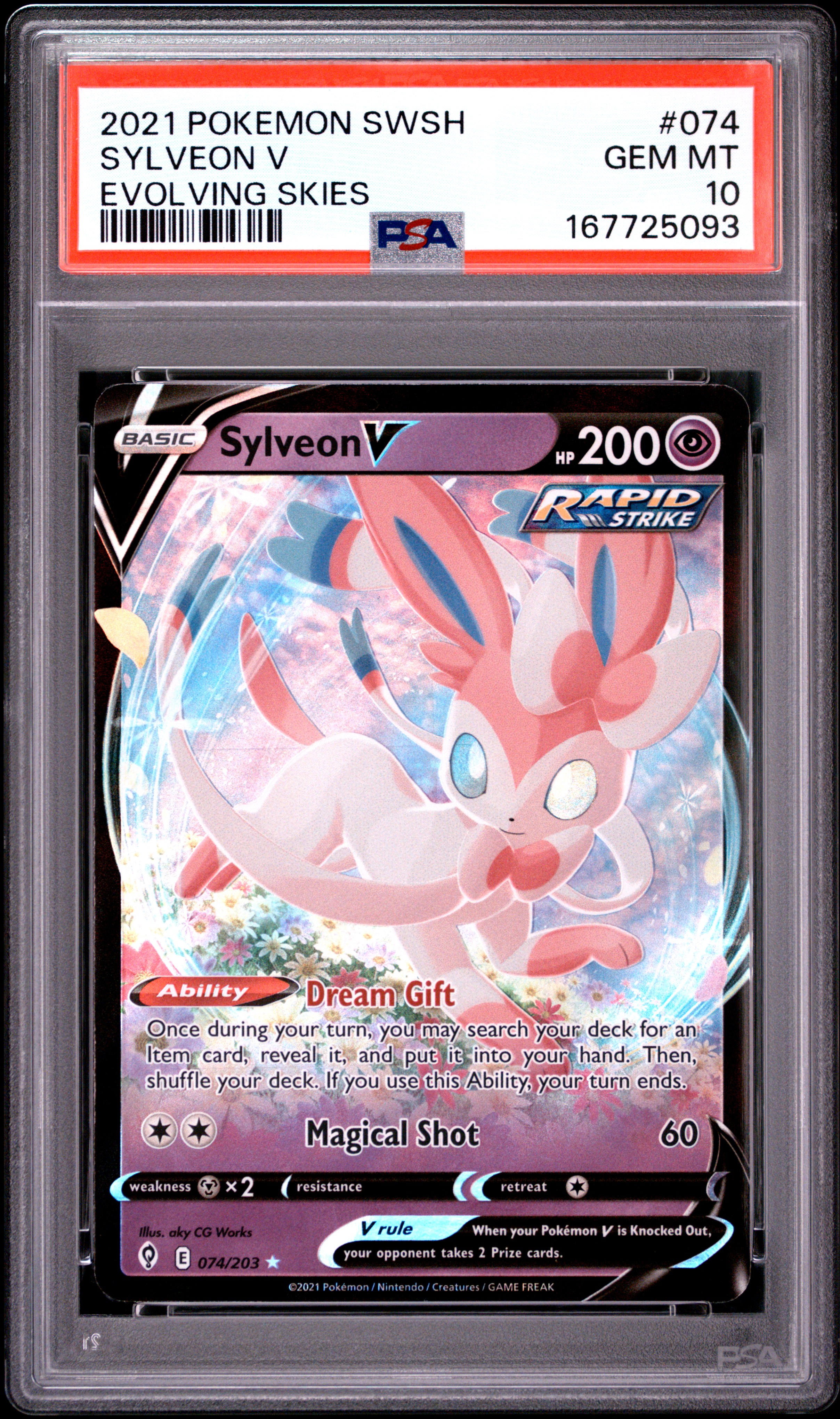 2021 #074 Sylveon V PSA 10 Sword NFT artwork