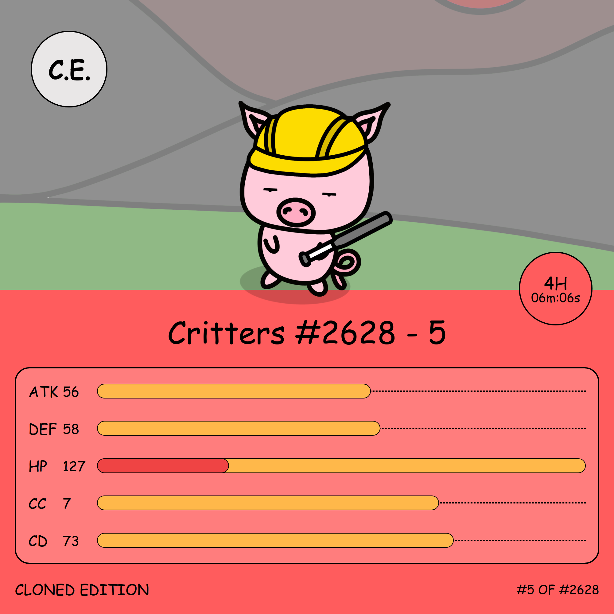 Critters #2628 - 5 NFT artwork