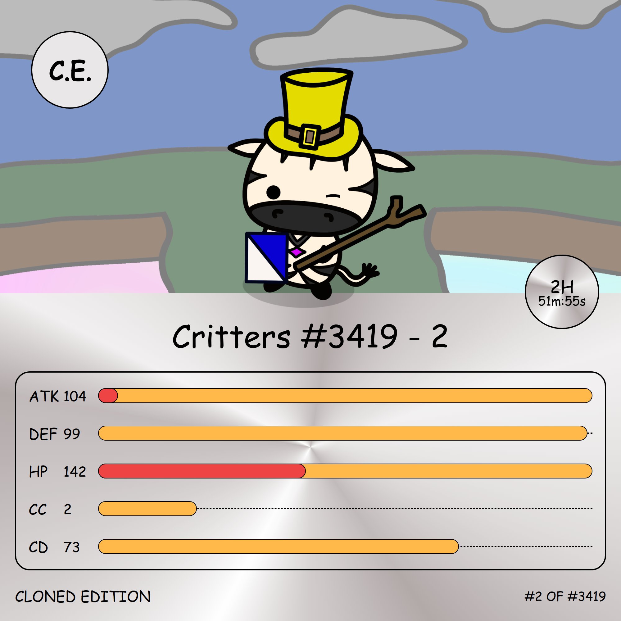 Critters #3419 - 2 NFT artwork