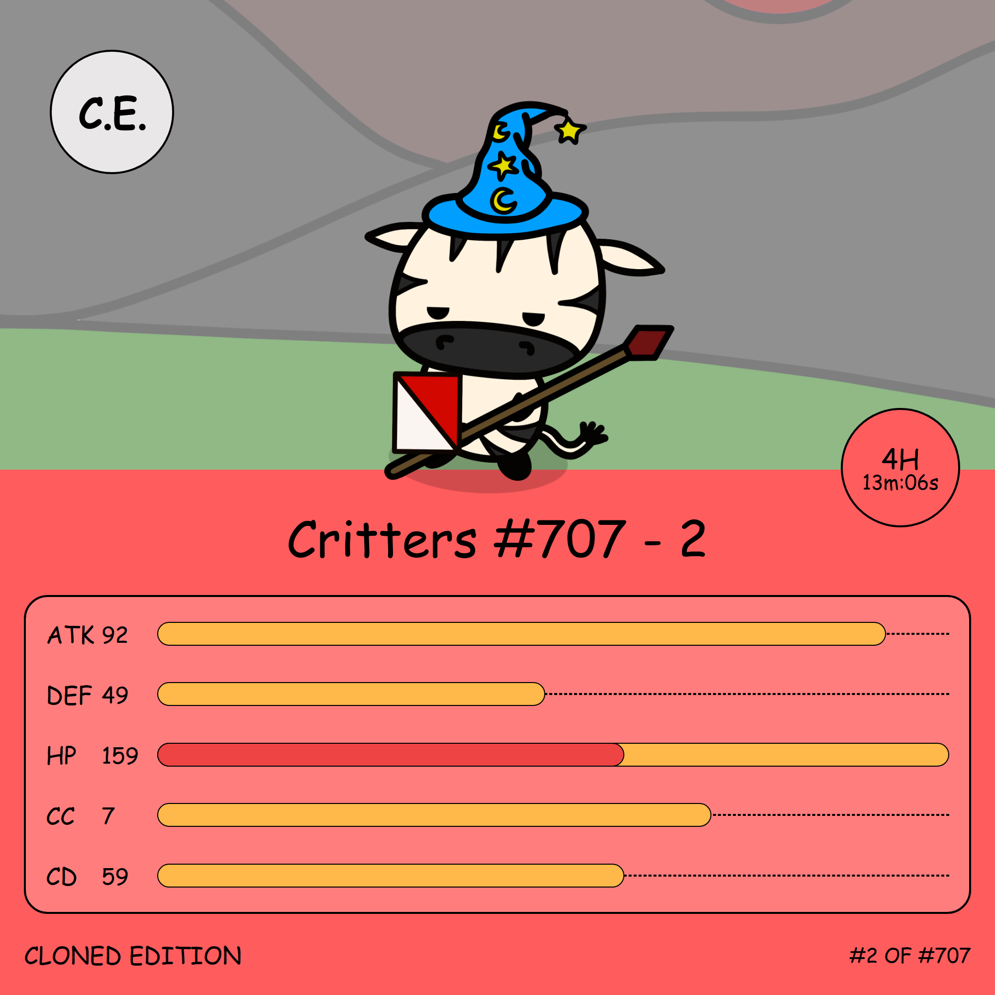 Critters #707 - 2 NFT artwork