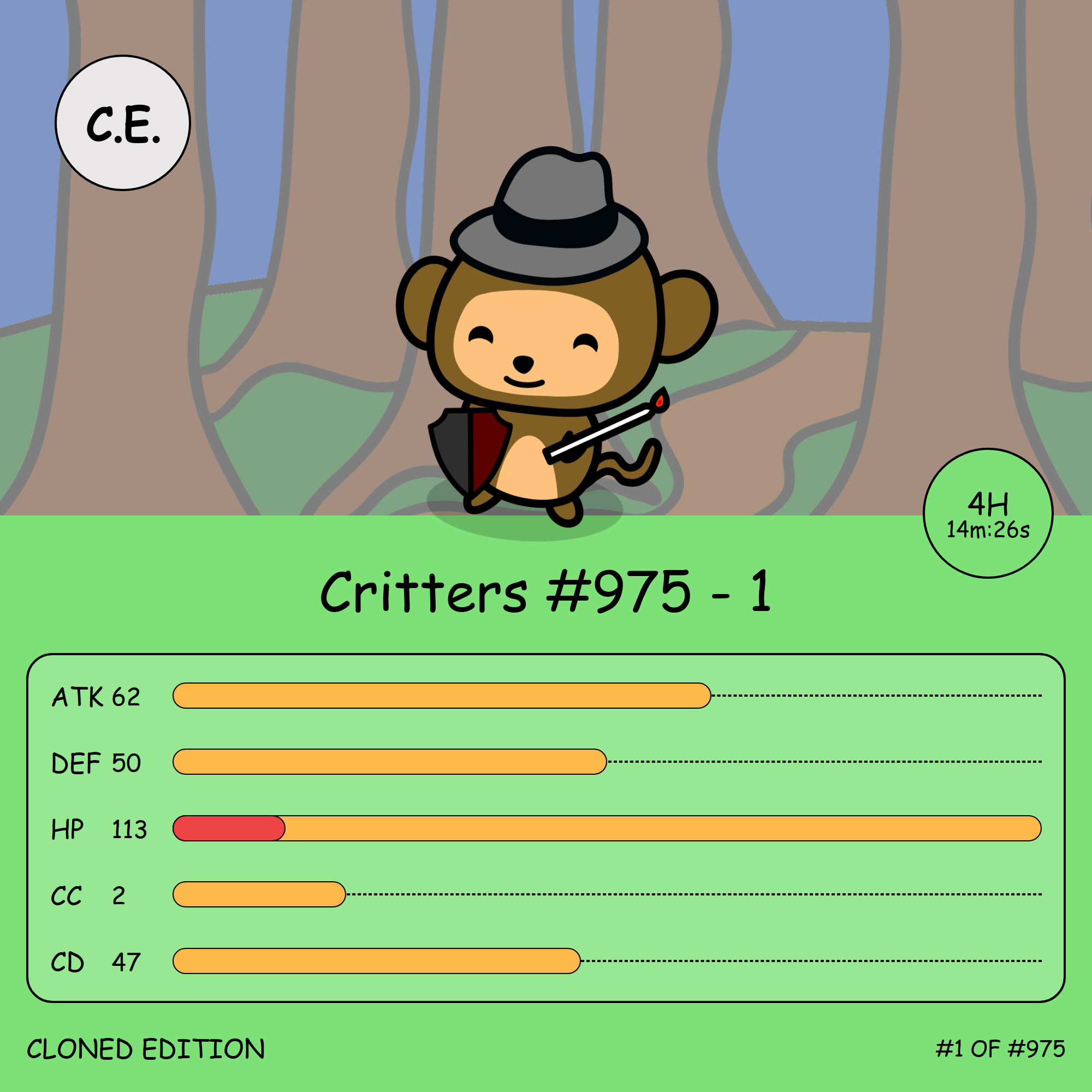 Critters #975 - 1 NFT artwork