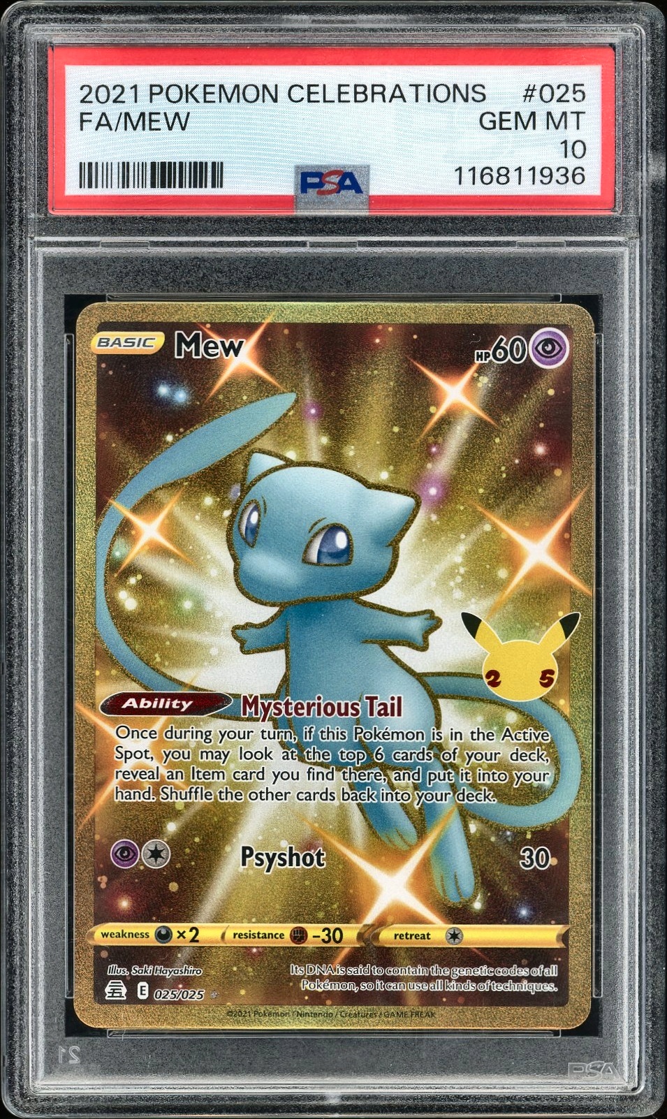 2021 POKEMON CELEBRATIONS #025 FA/MEW NFT artwork