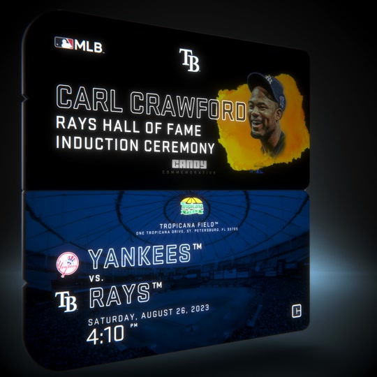 Carl Crawford 2023 Rays HOF 516 NFT artwork