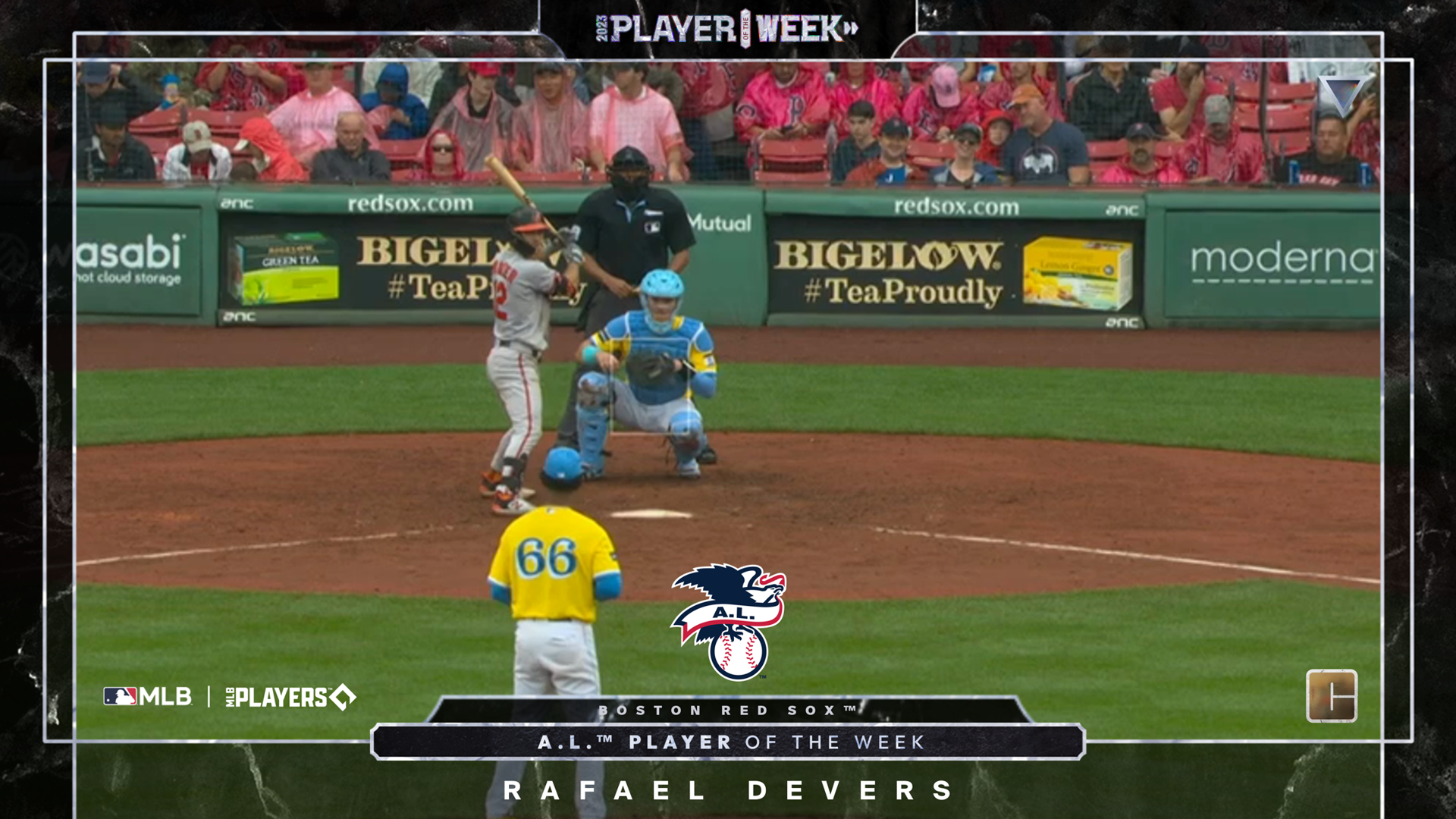 Rafael Devers AL Player of th 8 NFT artwork