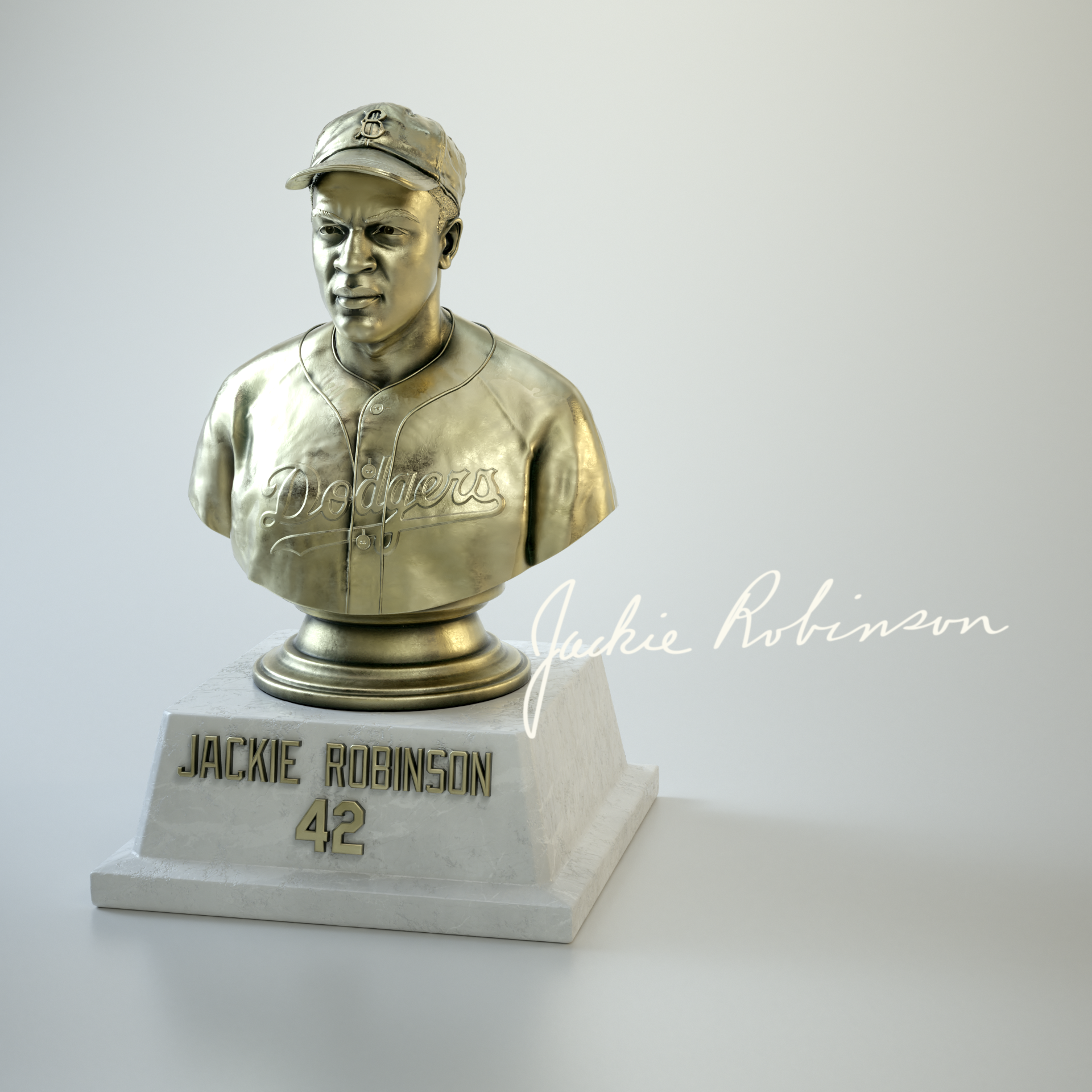 Jackie Robinson Silver Bust 86 NFT artwork