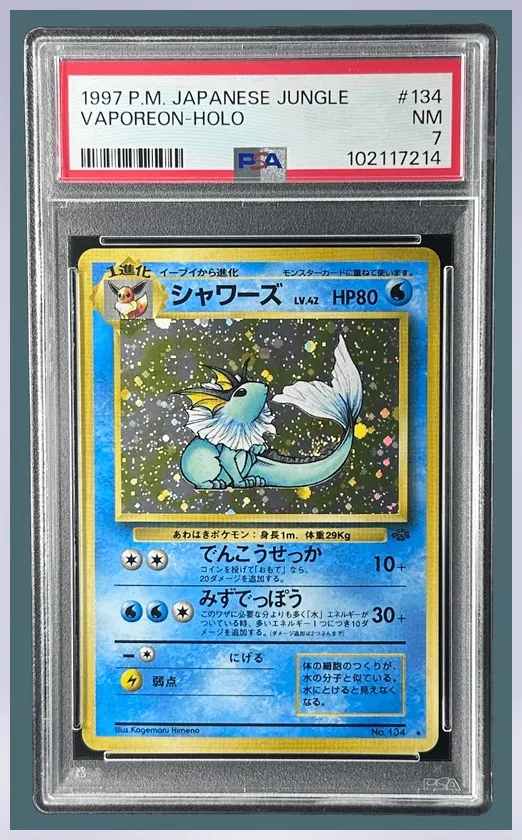 1997 Pokémon Vaporeon #134 PSA