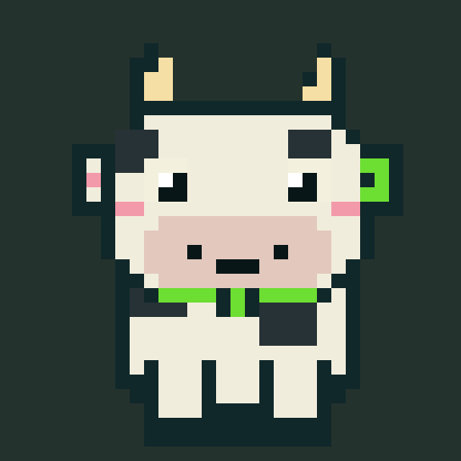 Pixel Cow #011: Spotty Tagger NFT artwork