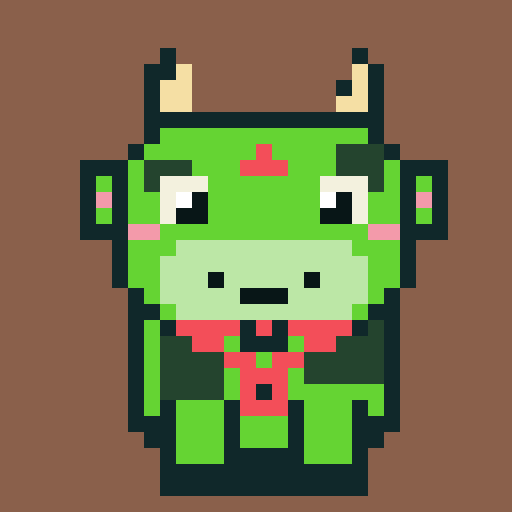 Pixel Cow #074: Acid Milk Whale NFT artwork