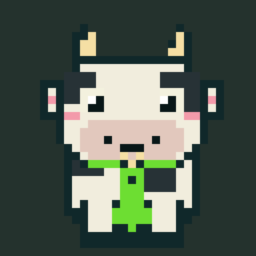 Pixel Cow #023: Spotty Bookkeeper NFT artwork