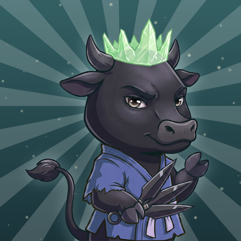 Black Bull #1596 NFT artwork