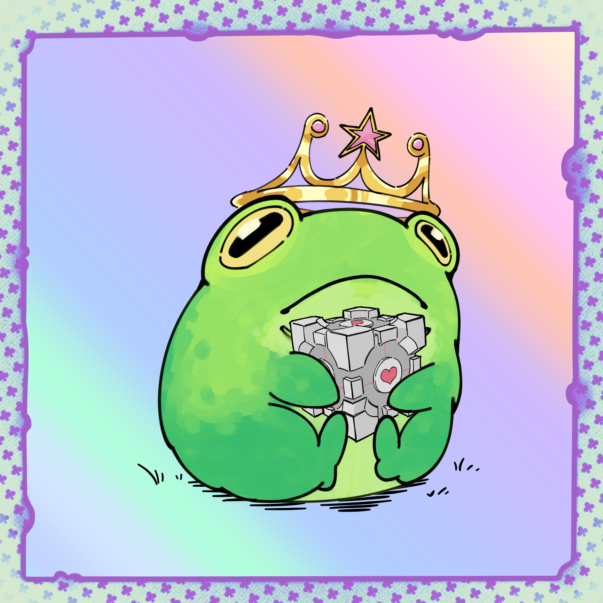 Luminous Green Frog