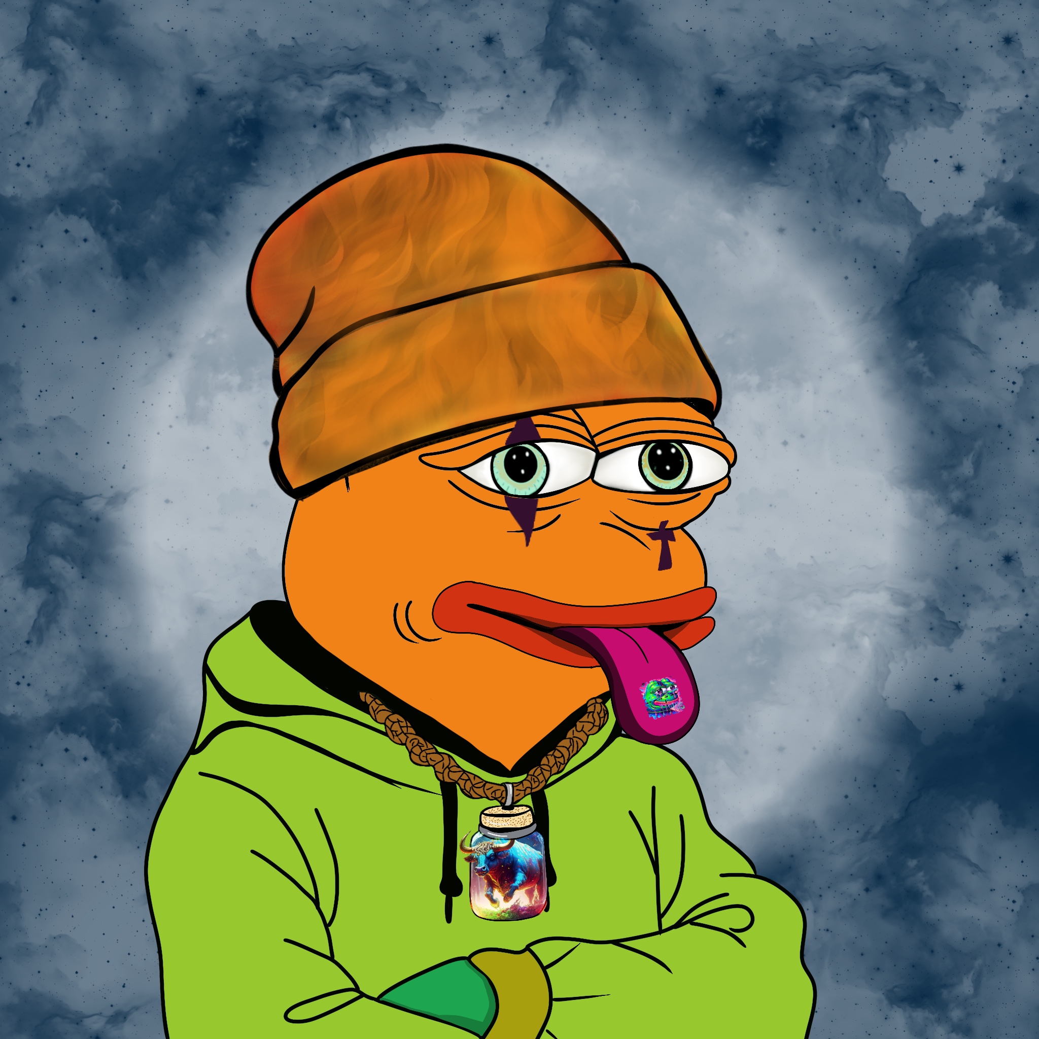 Psychedelic Pepe #152 NFT artwork